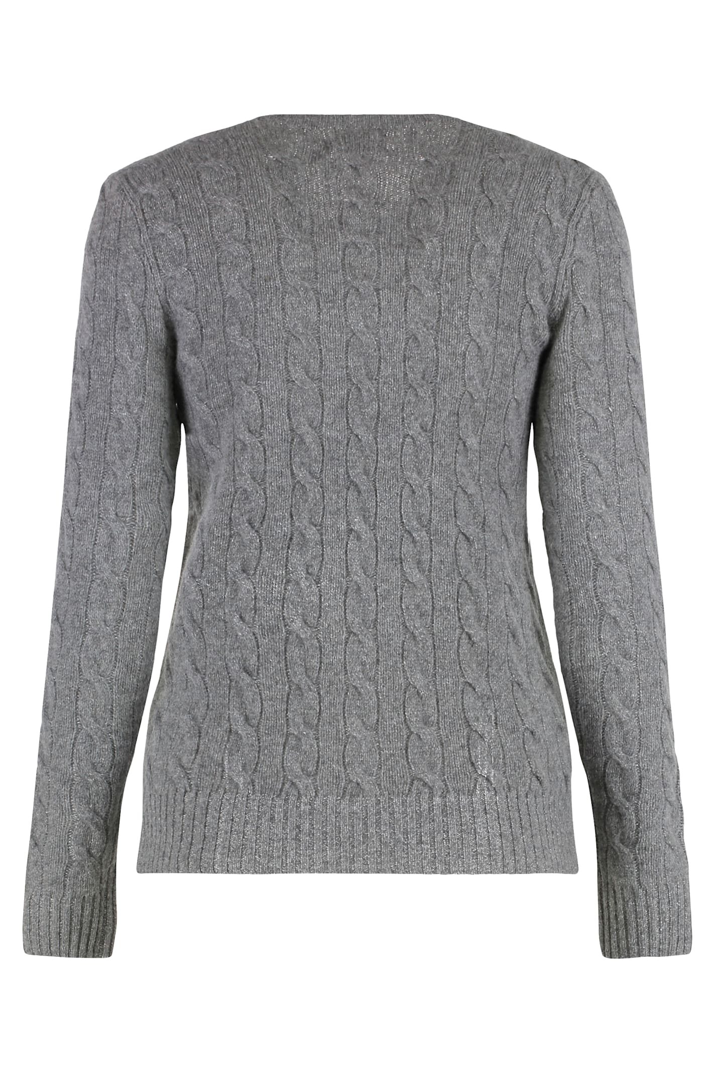 Polo Ralph Lauren Cable Knit Sweater In Gray