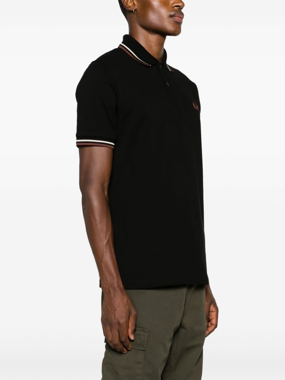 Fred Perry Logo Cotton Polo Shirt In Multi