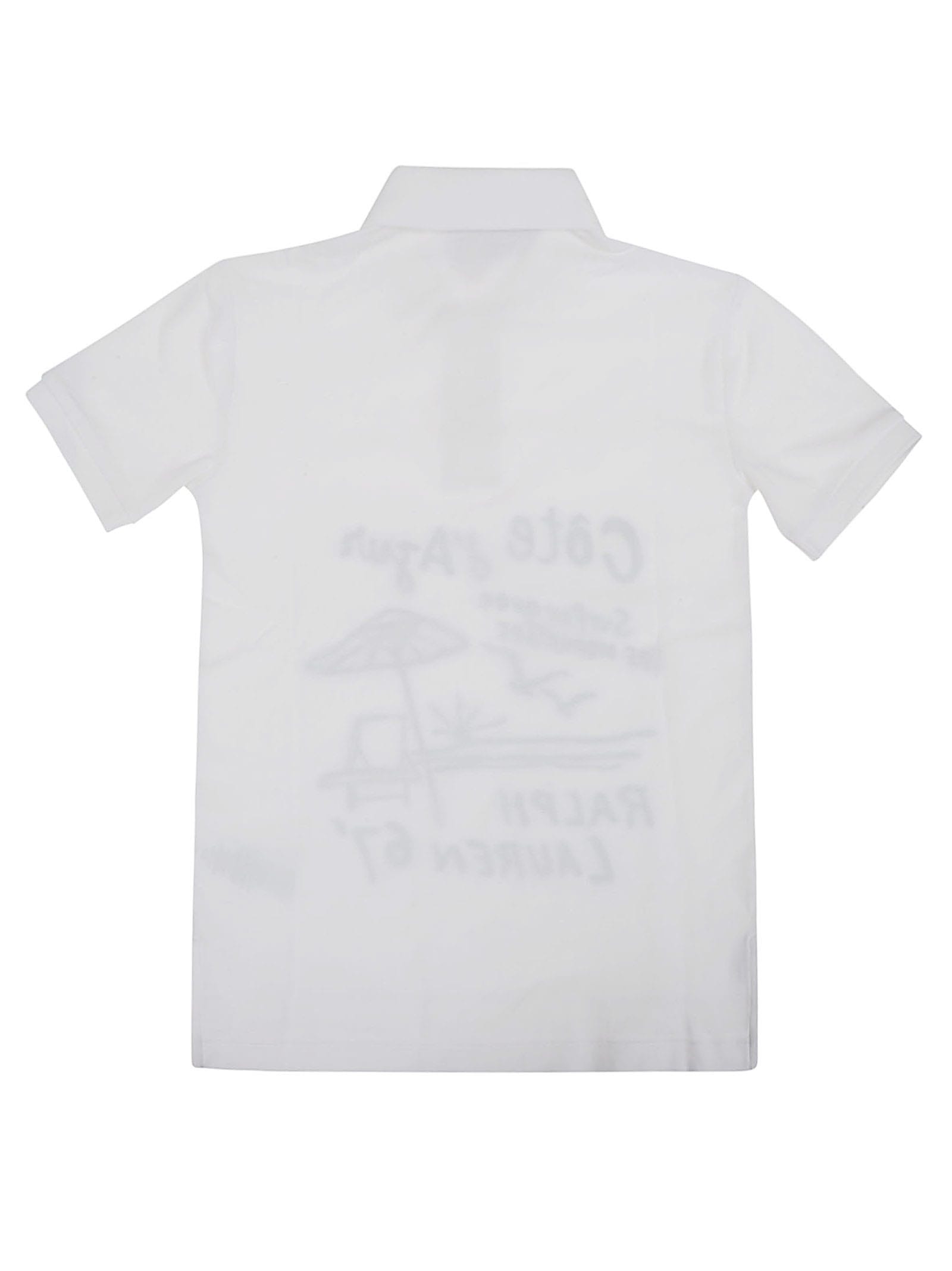 Shop Ralph Lauren Sskcm1-knit Shirts-polo Shirt In Classic Oxford White