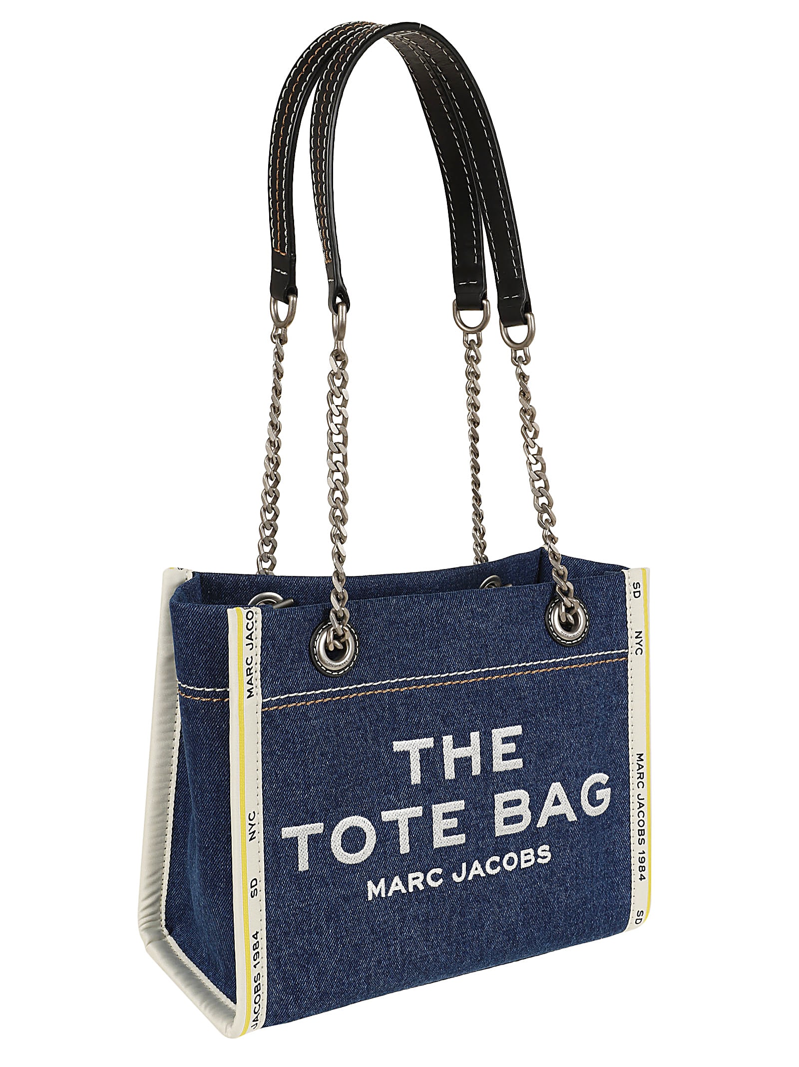 Shop Marc Jacobs The Small Tote In Dark Wash