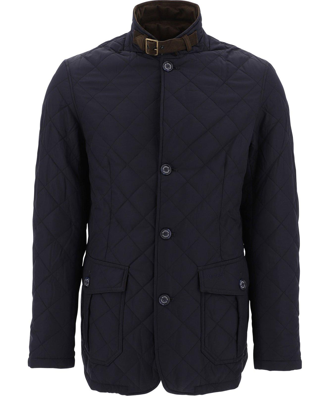 Shop Barbour Lutz Quilted Jacket In Blue