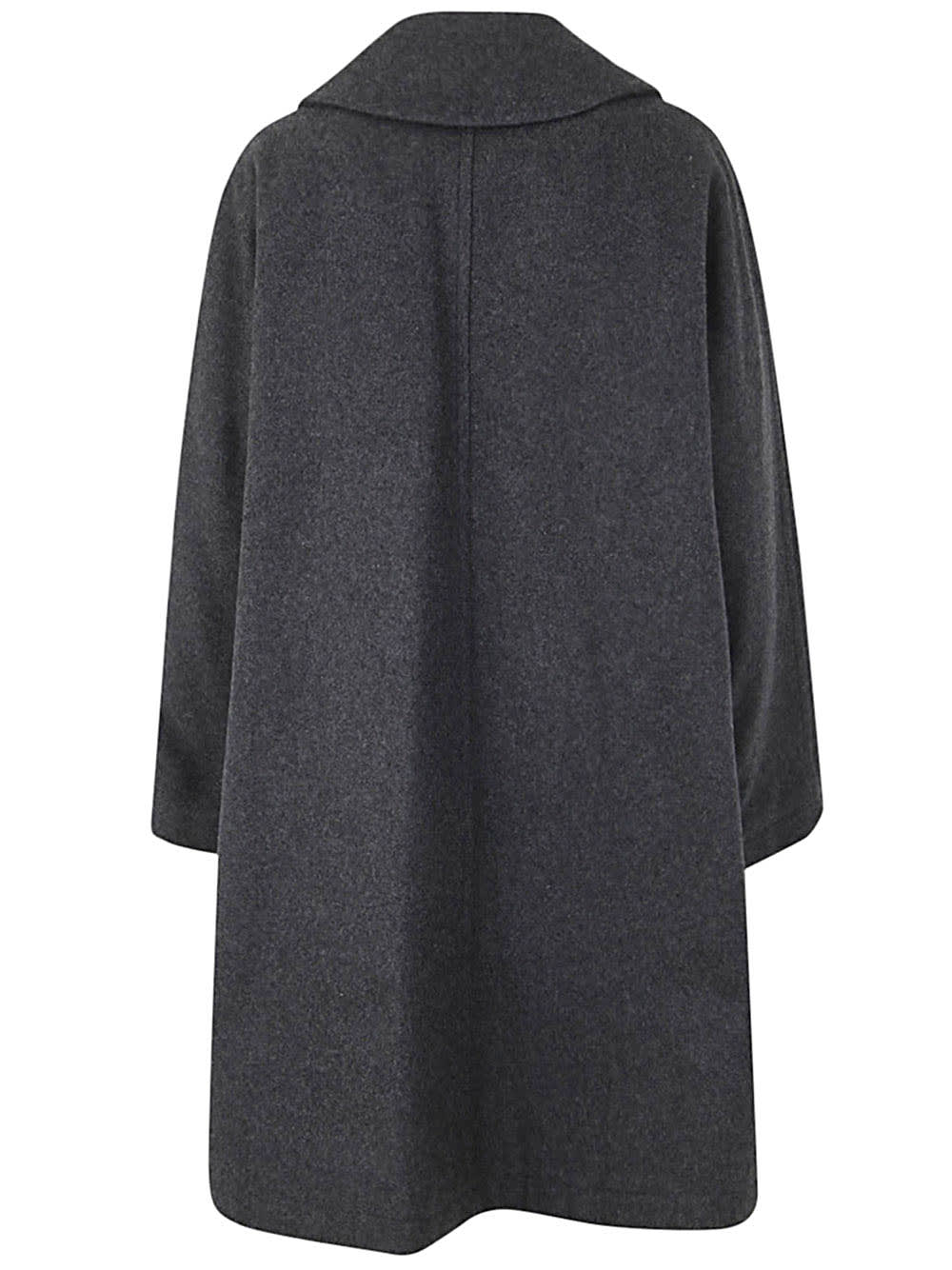 Shop Comme Des Garçons Comme Des Garçons Ladies` Coat In Charcoal Grey