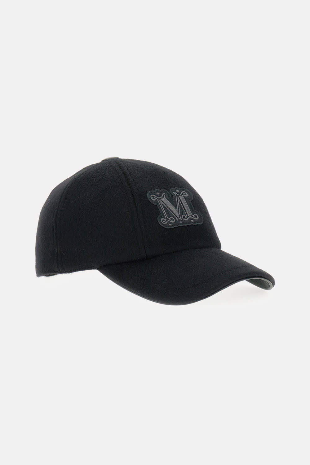 Max Mara Fedora Hat With Curved Brim Design In Black