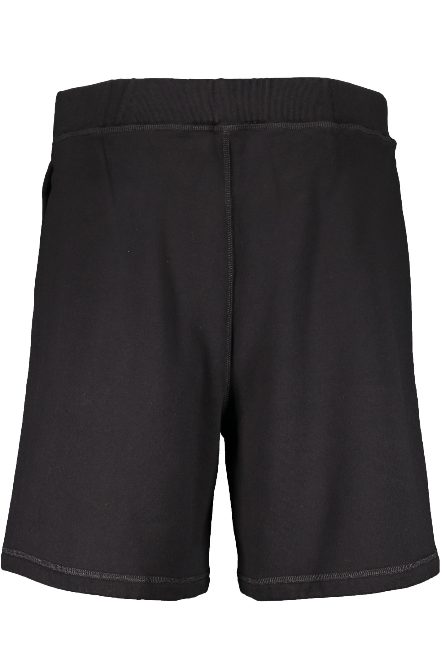 Shop Dsquared2 Logo Print Sweatshorts In Black