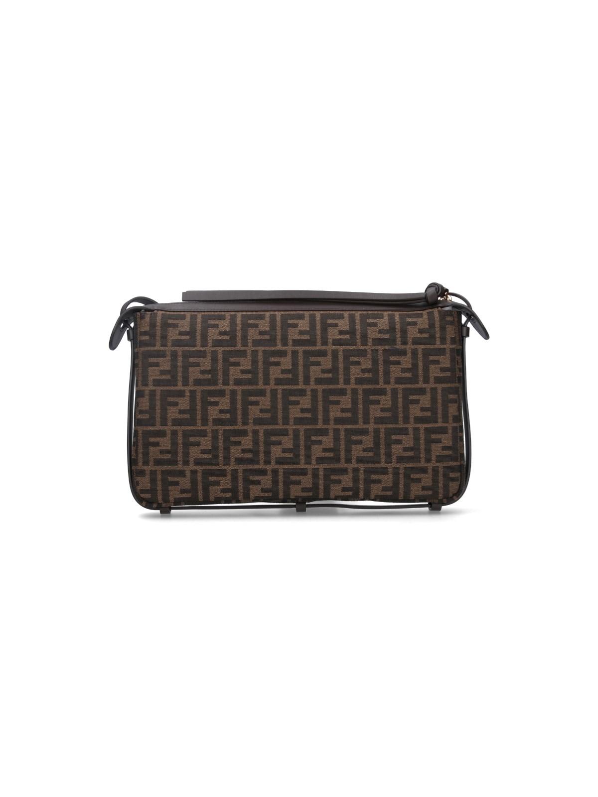 Shop Fendi Simply Medium Crossbody Bag In Testa Di Moro