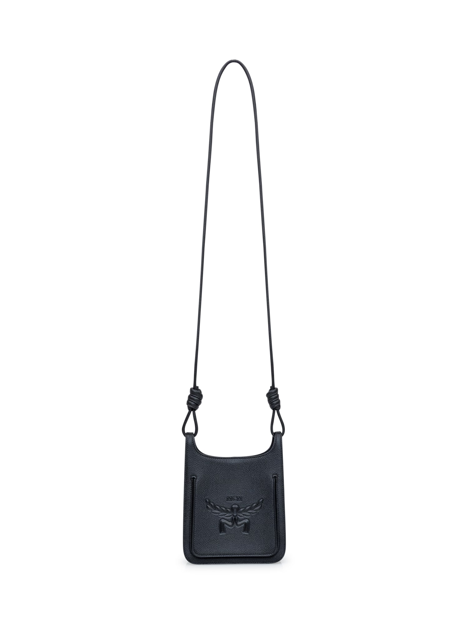 Shop Mcm Mini Himmel Hobo Bag In Black