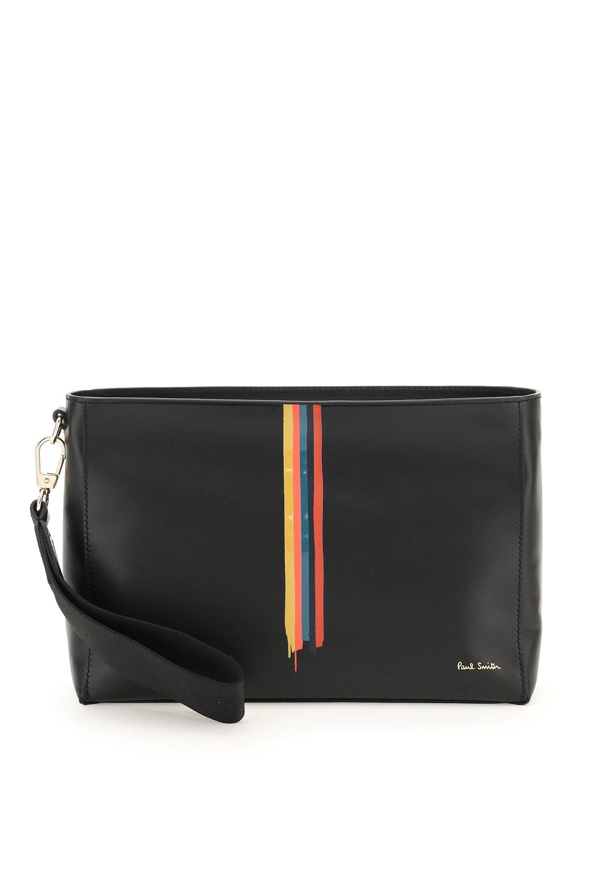 Paul Smith painted Stripe Leather Pouch
