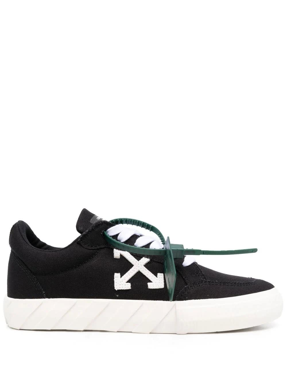 OFF-WHITE BLACK VULCANIZED LOW SNEAKERS