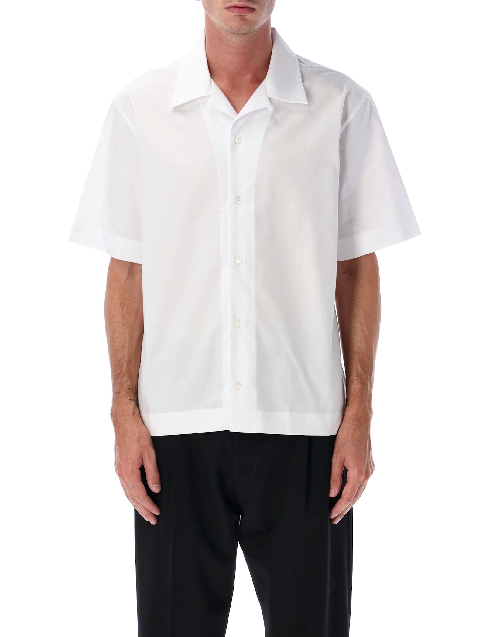 Givenchy White Cotton Hawaiian Collar Shirt In Gray
