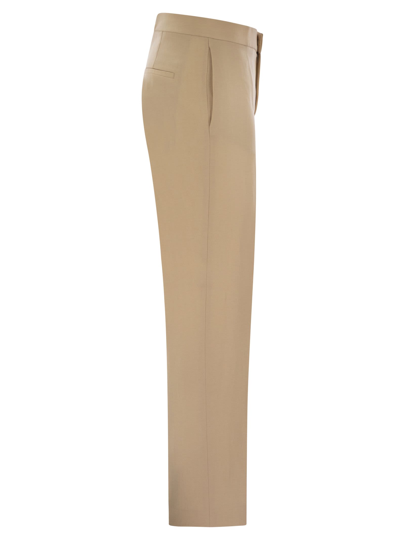 Fabiana Filippi Linen Chino Trousers In Sand