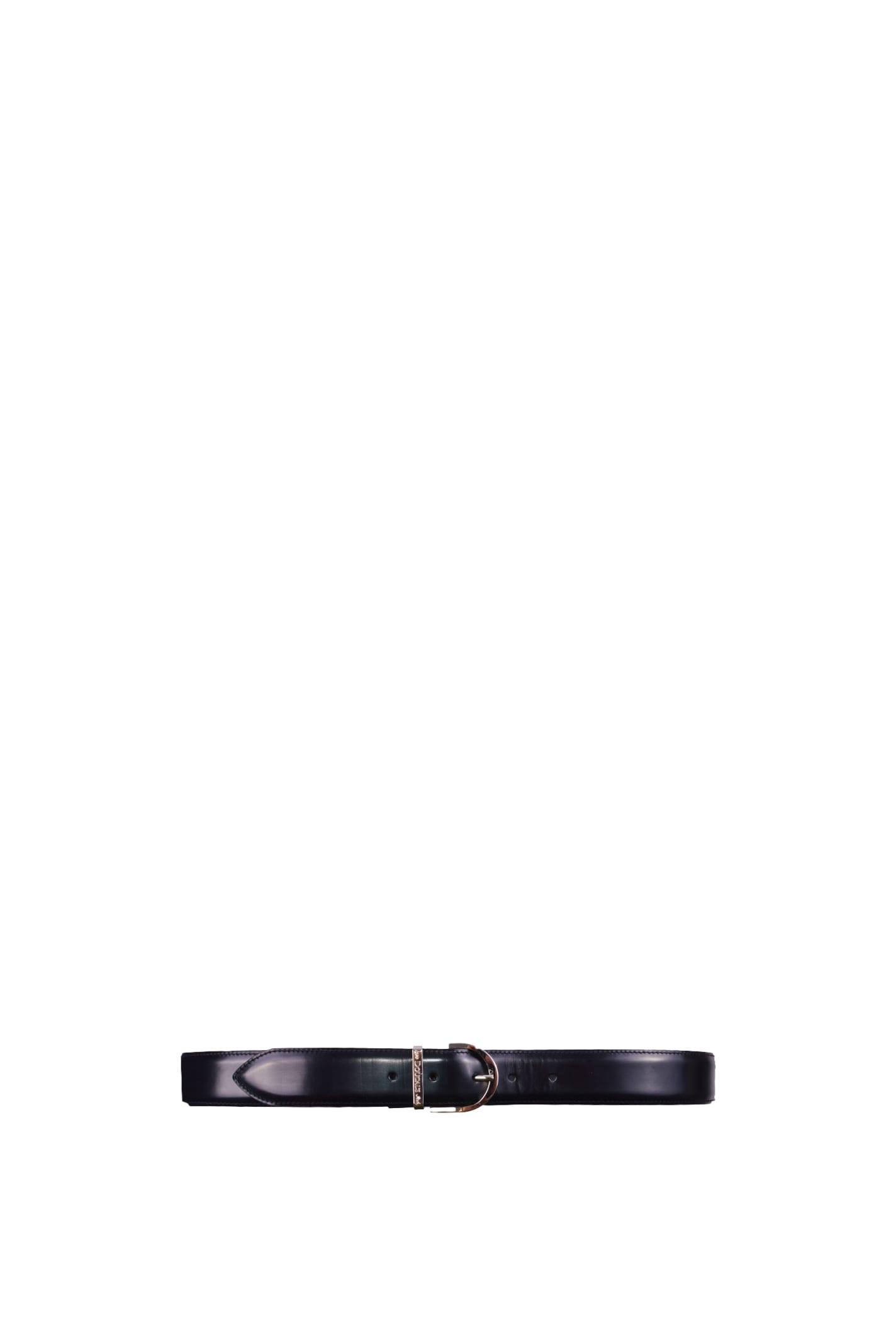 Doucal's Leather Belt In Black