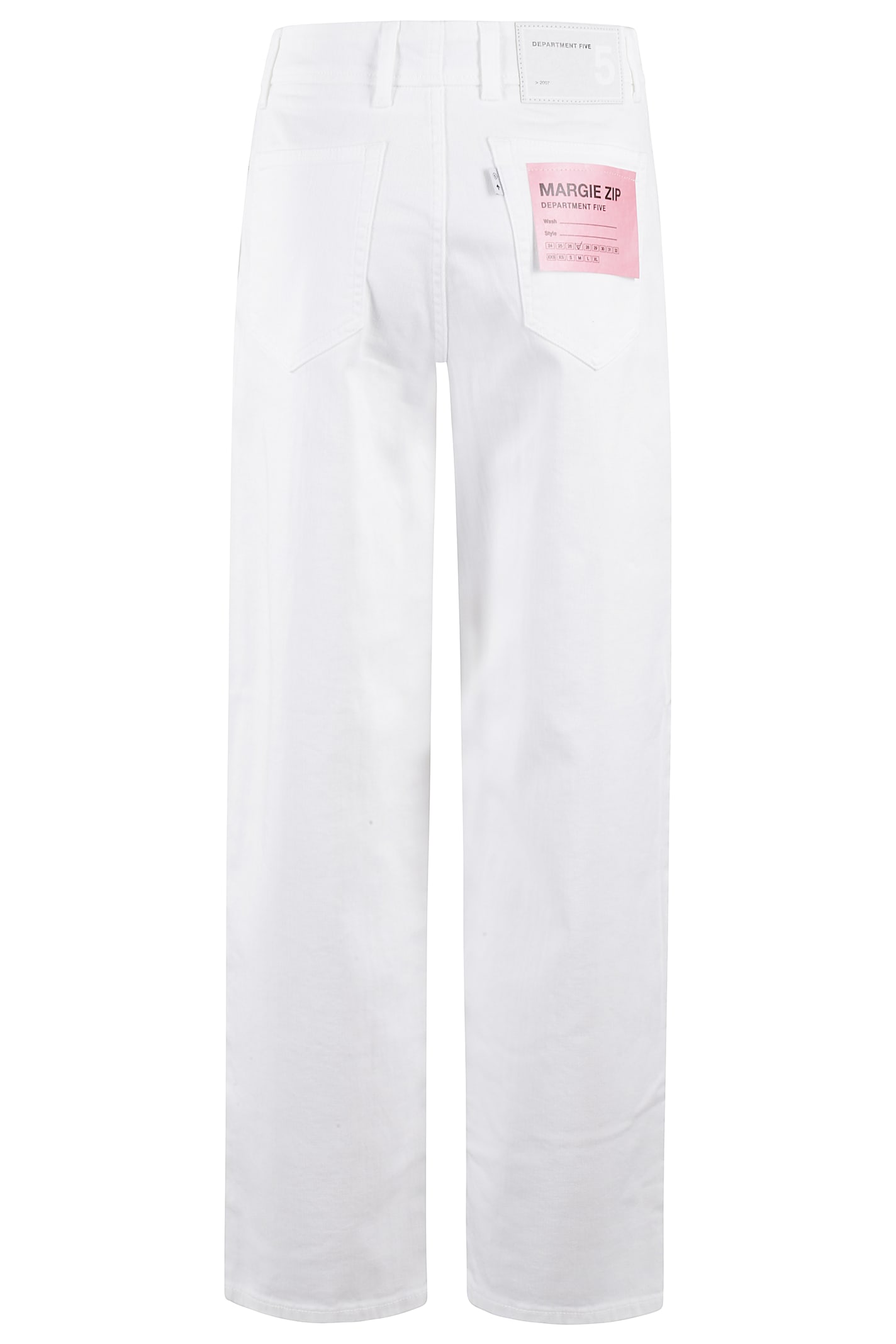Department Five Carrot-leg White Jeans With Five-pocket Design In Bianco