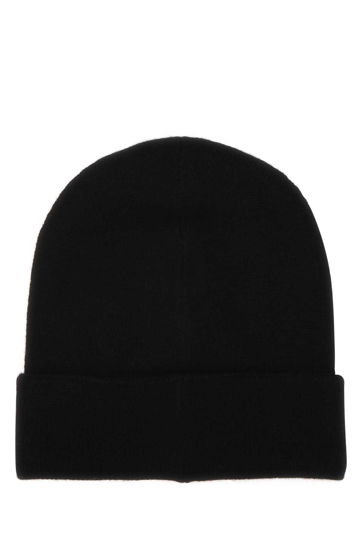 Shop Alexander Mcqueen Black Cashmere Beanie Hat In 1078