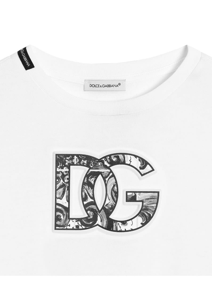 Dolce & Gabbana Dg Logo-print Jersey T-shirt In Multi