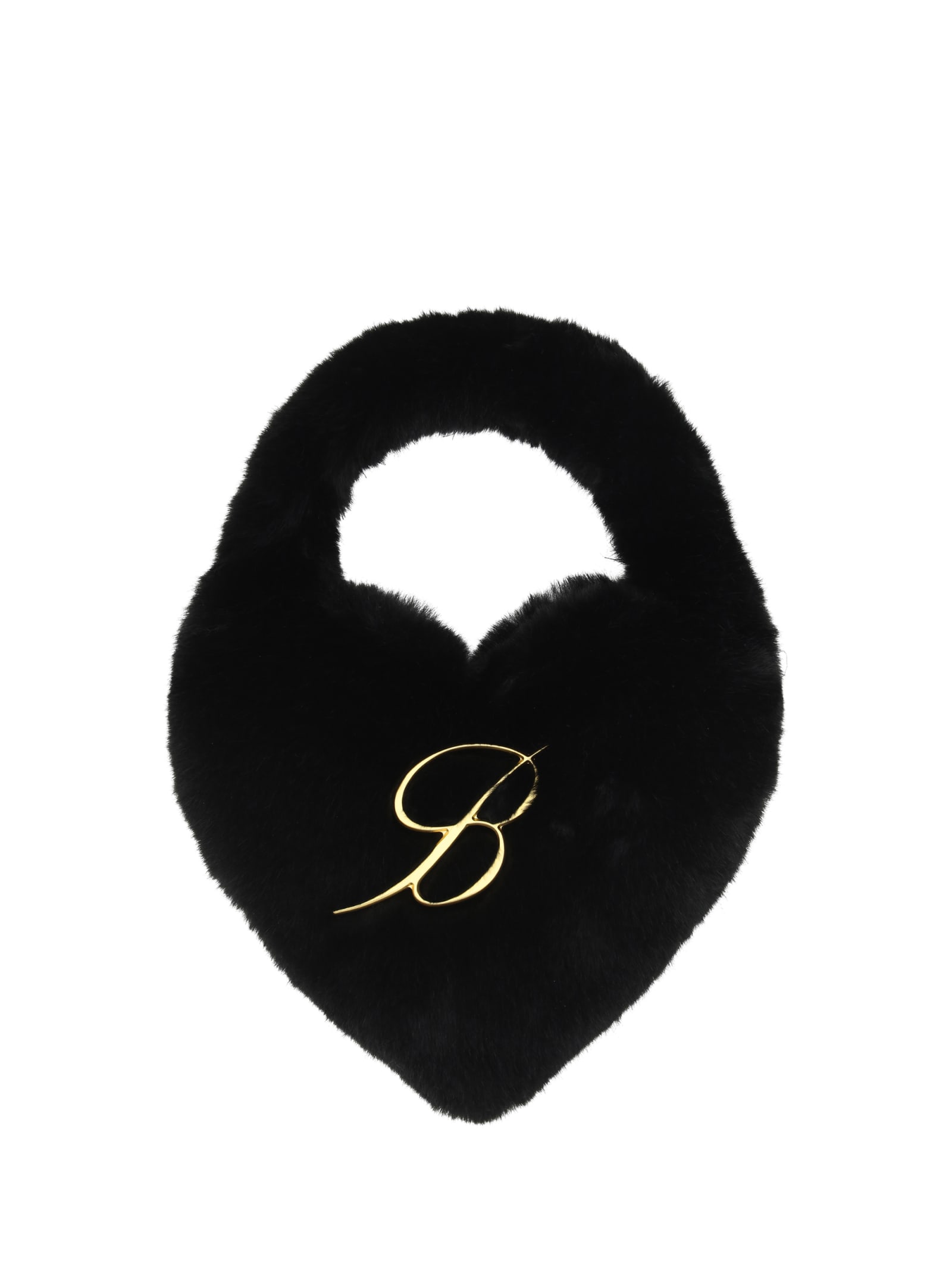 Shop Blumarine Heart Handbag In Nero