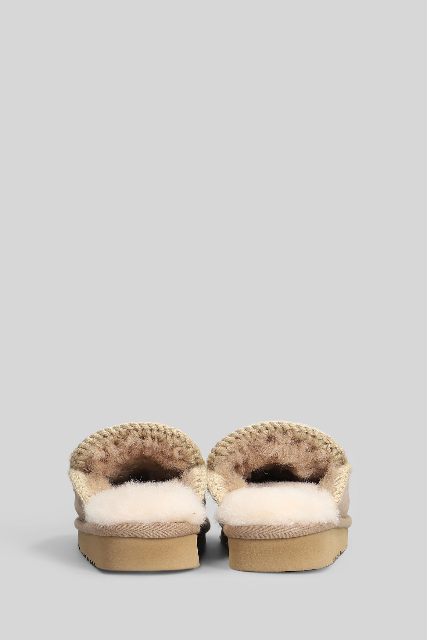 Mou Eskimo Slipper Slipper-mule In Camel Suede In Brown