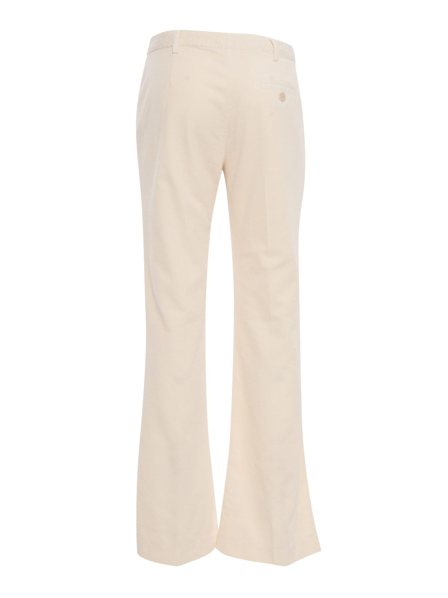 Shop Aspesi Woman Pants In White