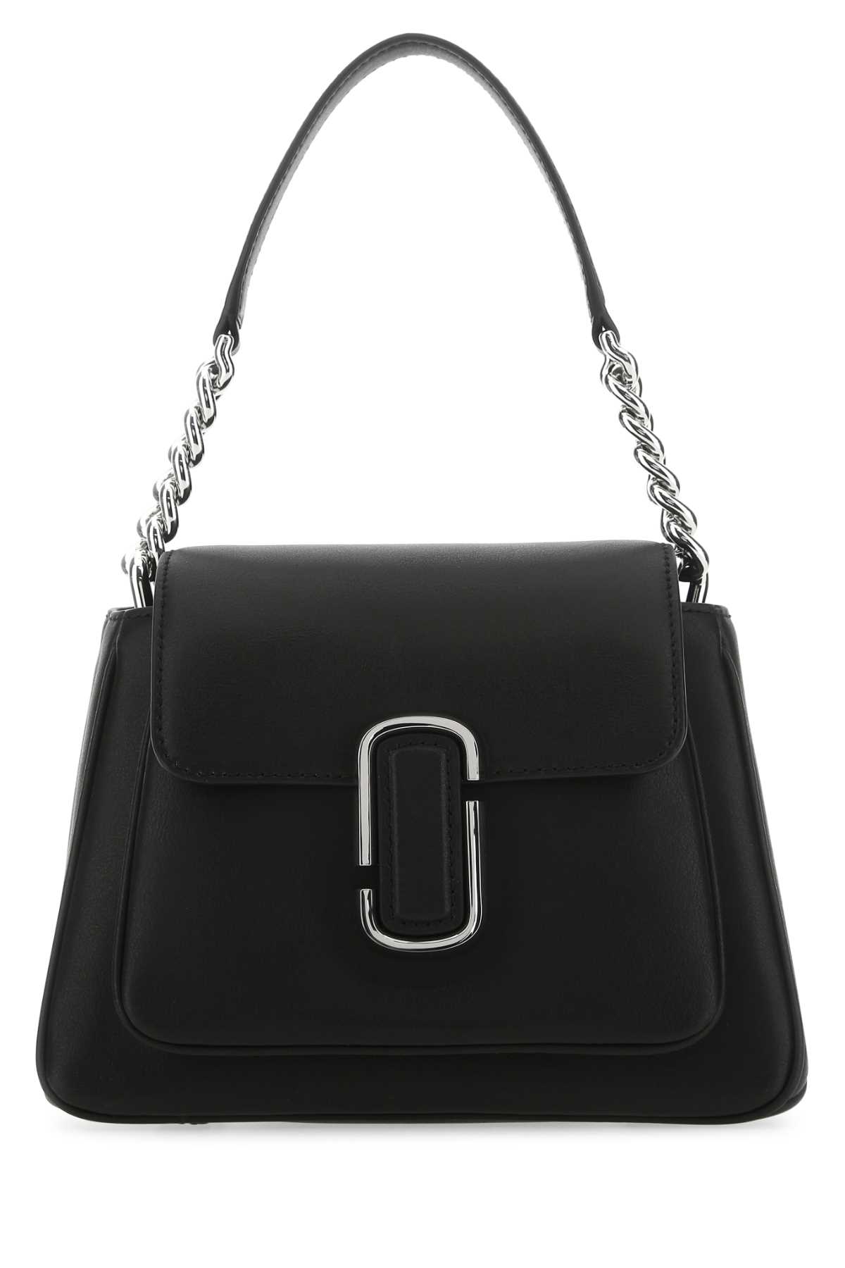 Shop Marc Jacobs Black Leather Mini J Marc Shoulder Bag In 053