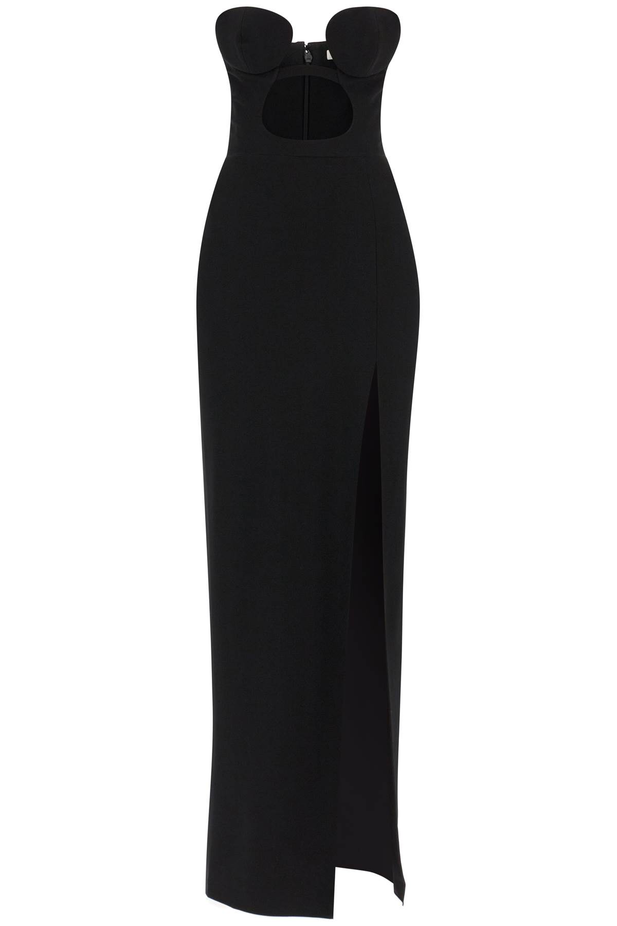 Shop Nensi Dojaka Maxi Bustier Dress With Cut-out In Black (black)