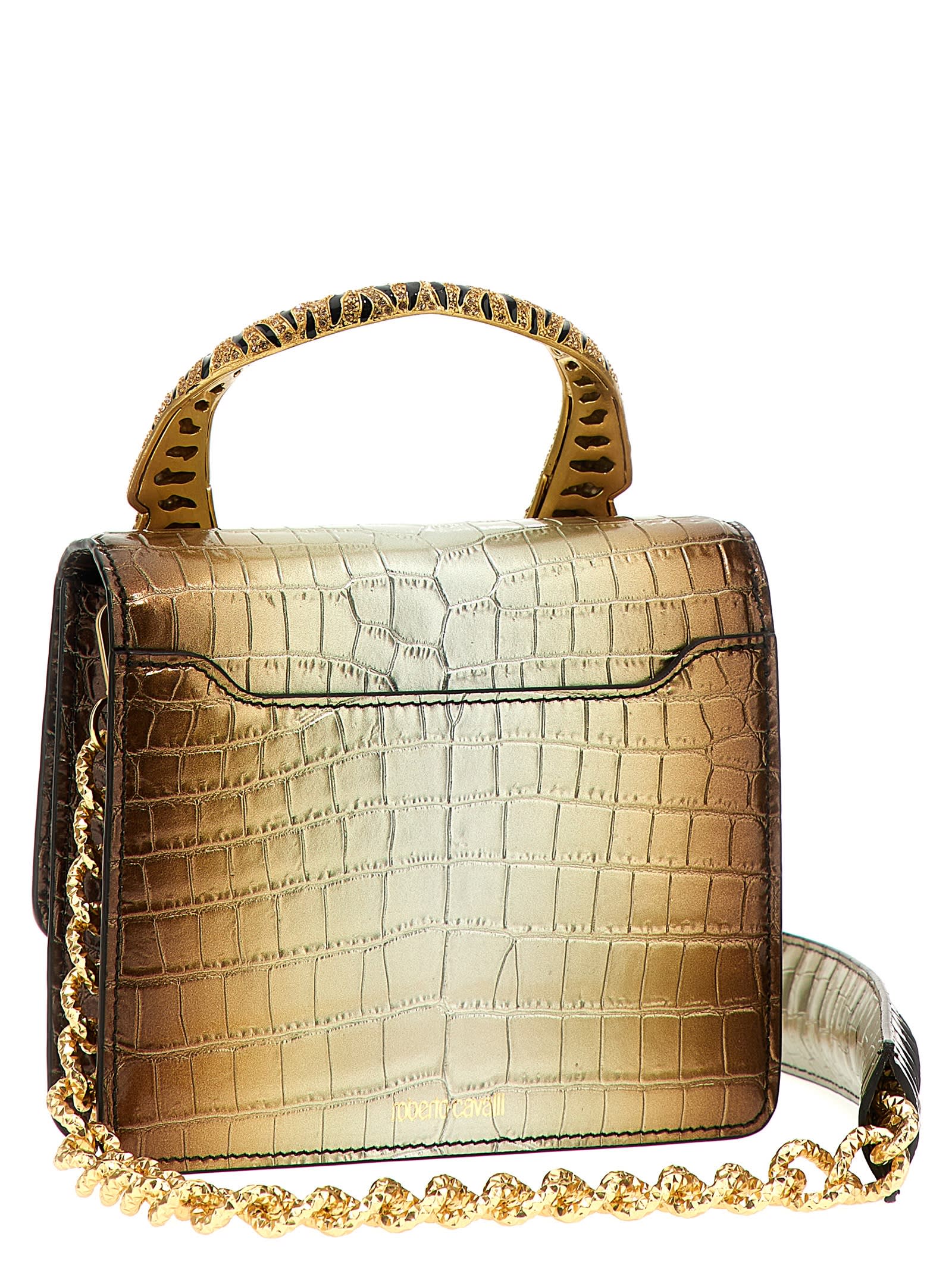 Shop Roberto Cavalli Roar Medium Handbag In Multicolor