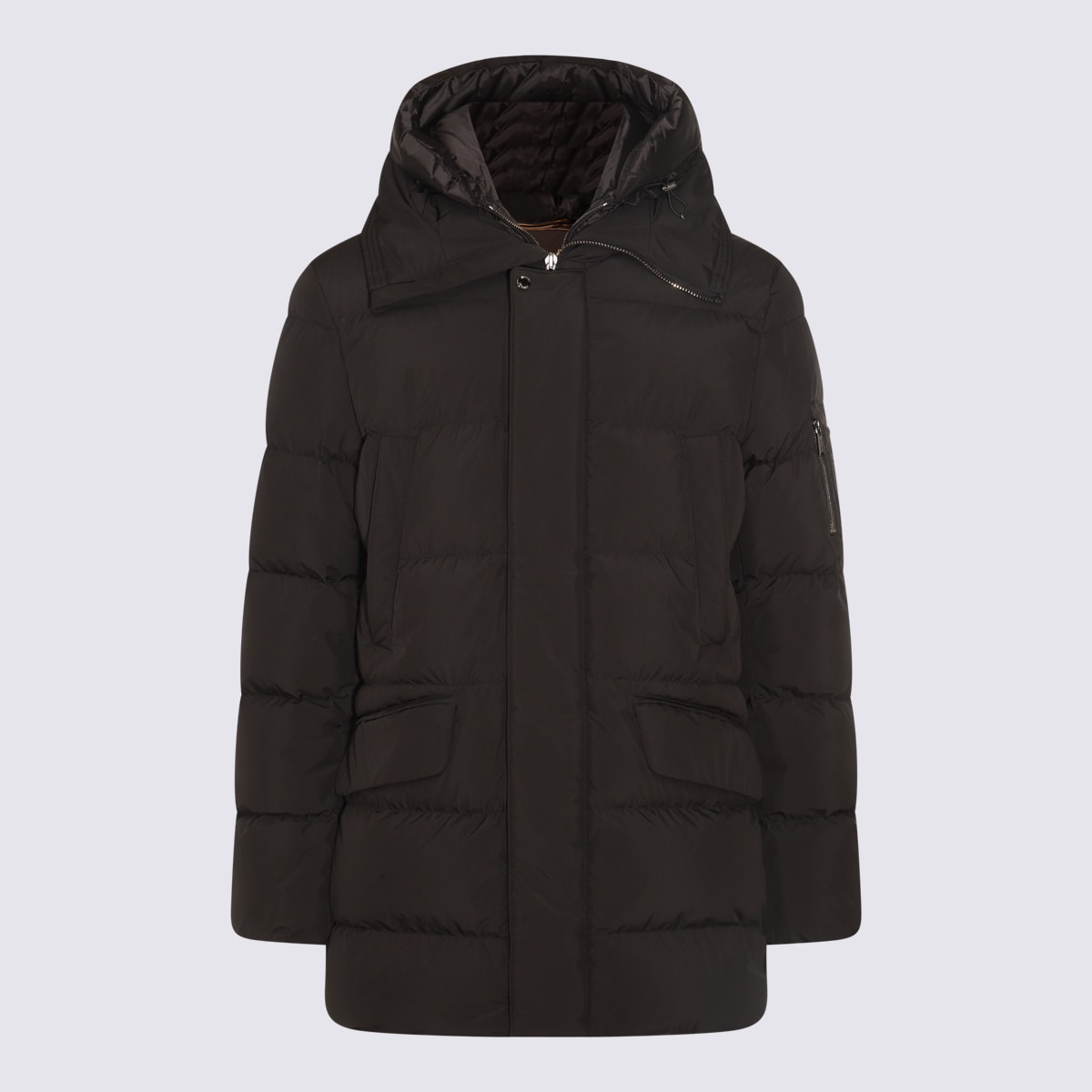 MOORER BLACK DOWN JACKET 