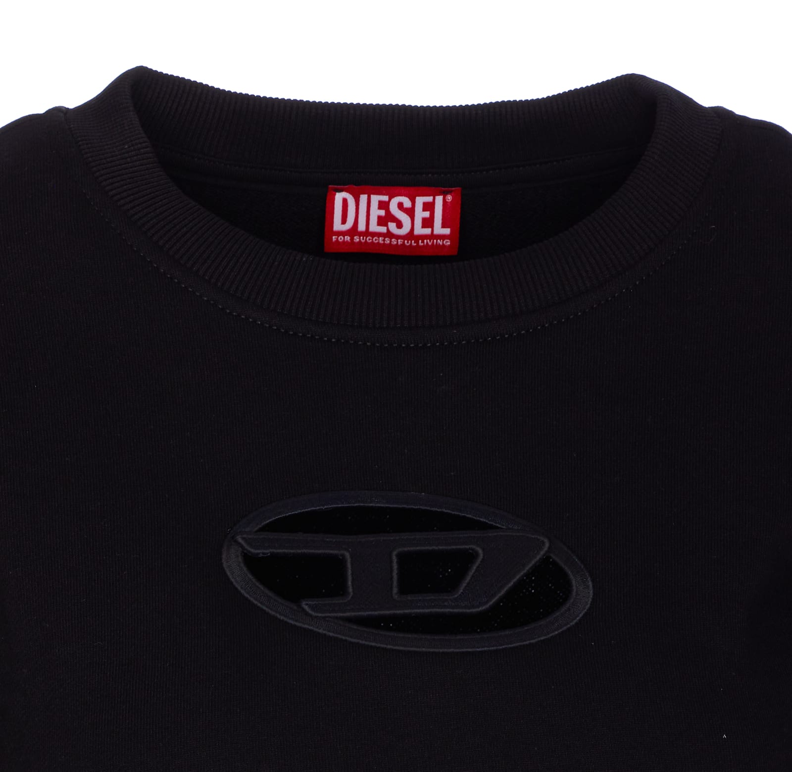 Diesel F-slimmy-od Sweatshirt In Black
