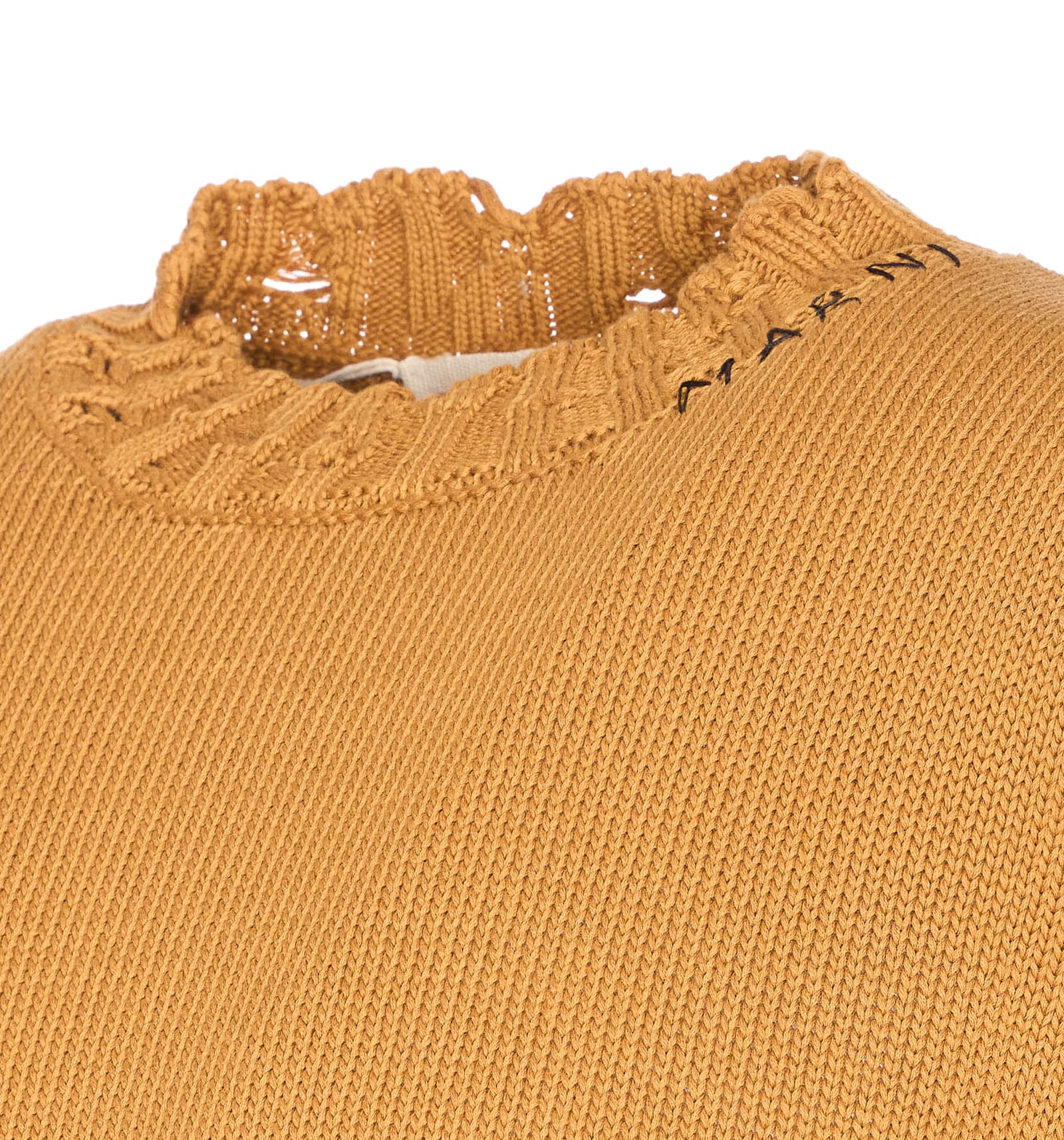 Marni Logo Sweater In Brown
