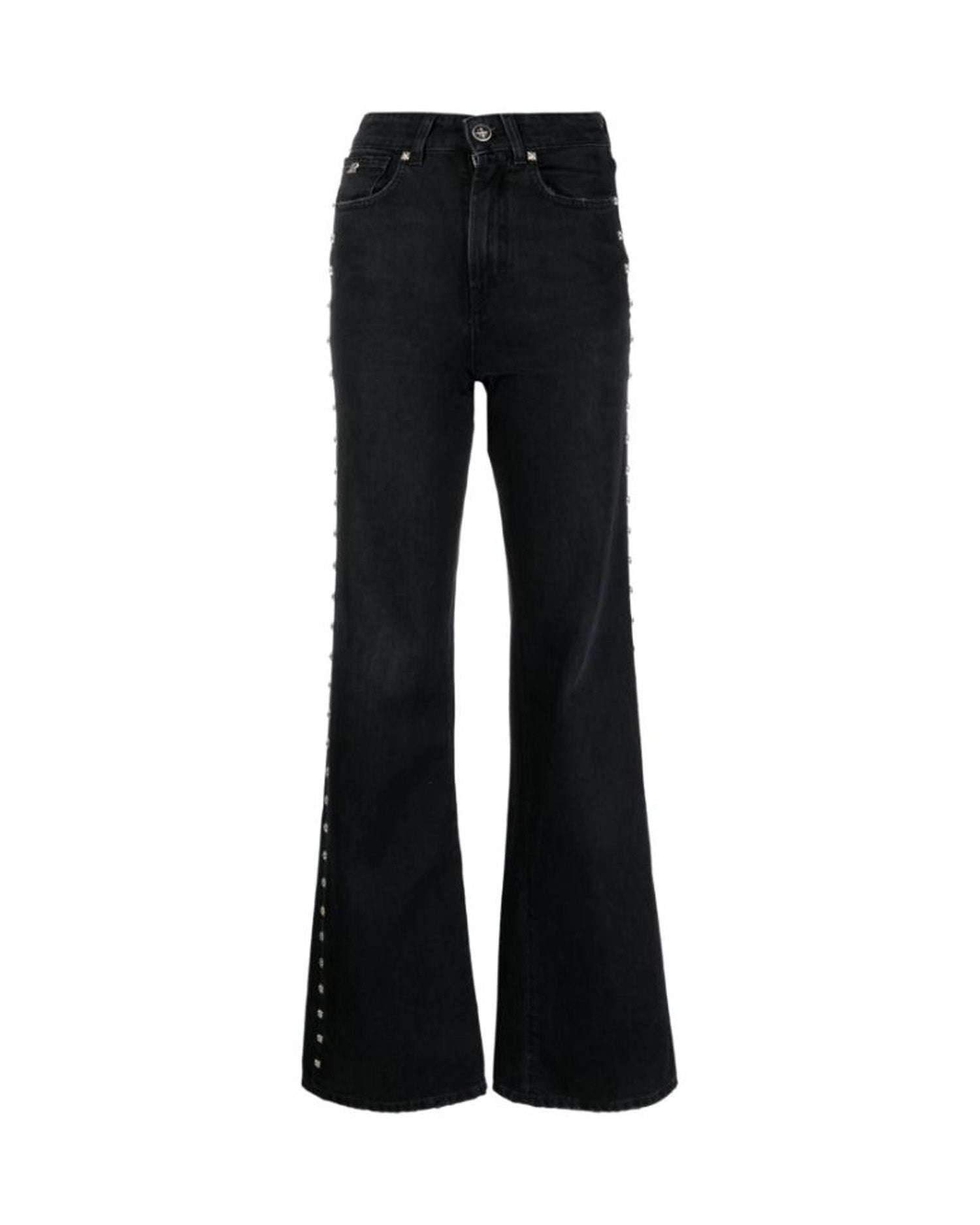John Richmond Jeans With Side Studs In Nero