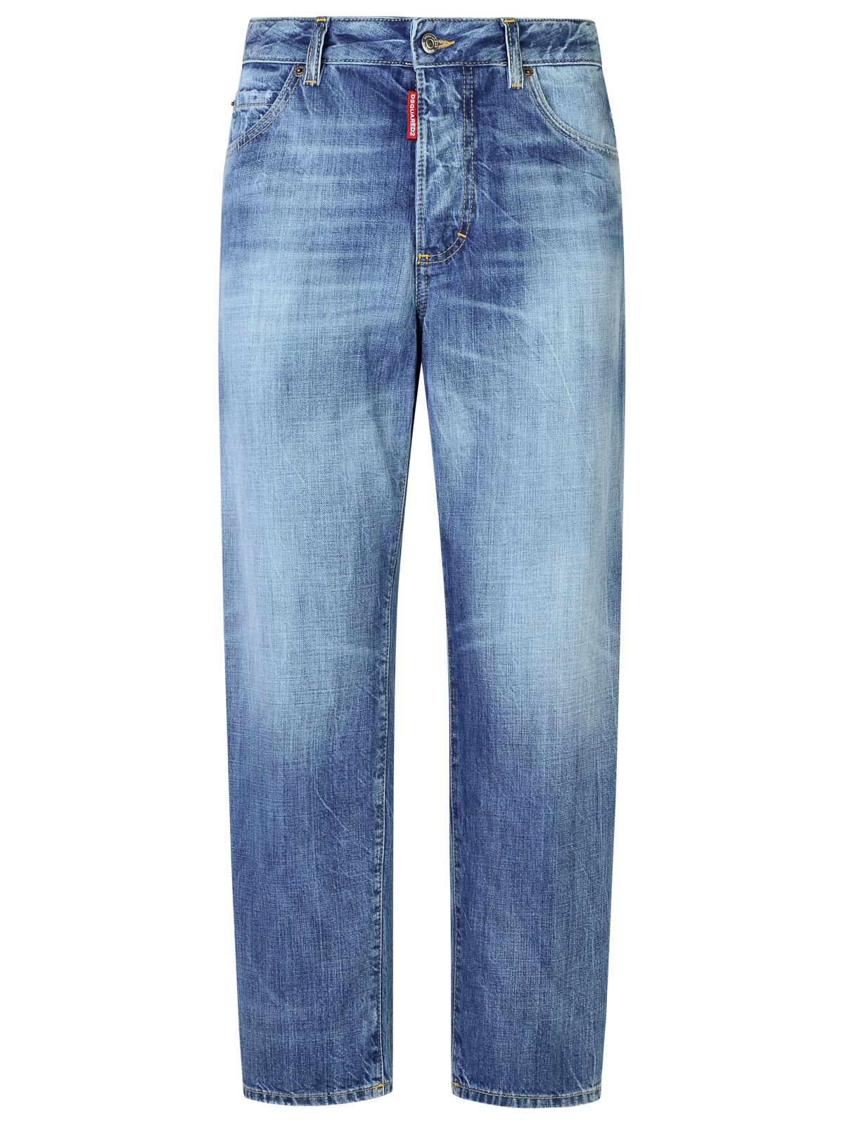 Shop Dsquared2 Boston Light Blue Denim Jeans