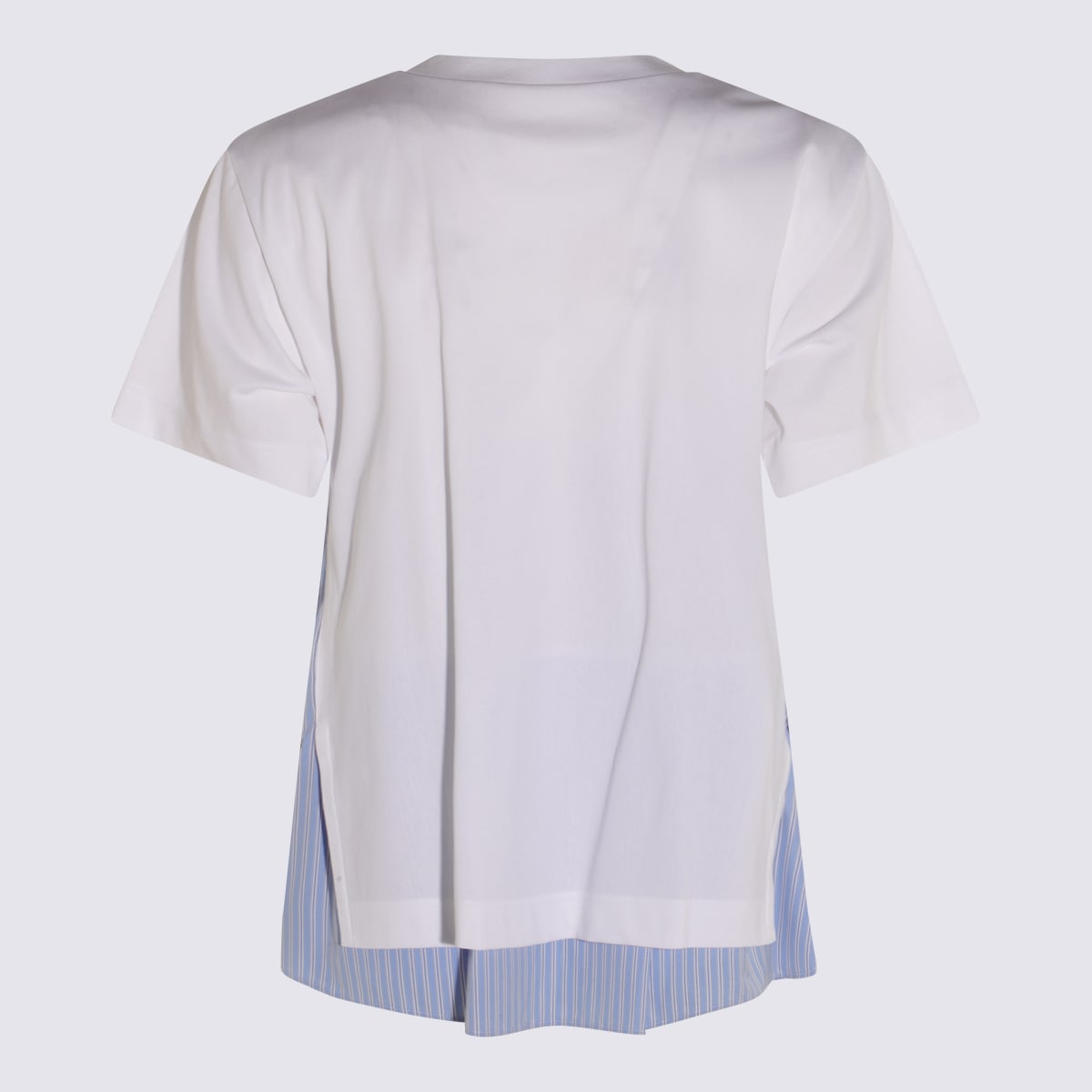 Sacai White Cotton T-shirt In White