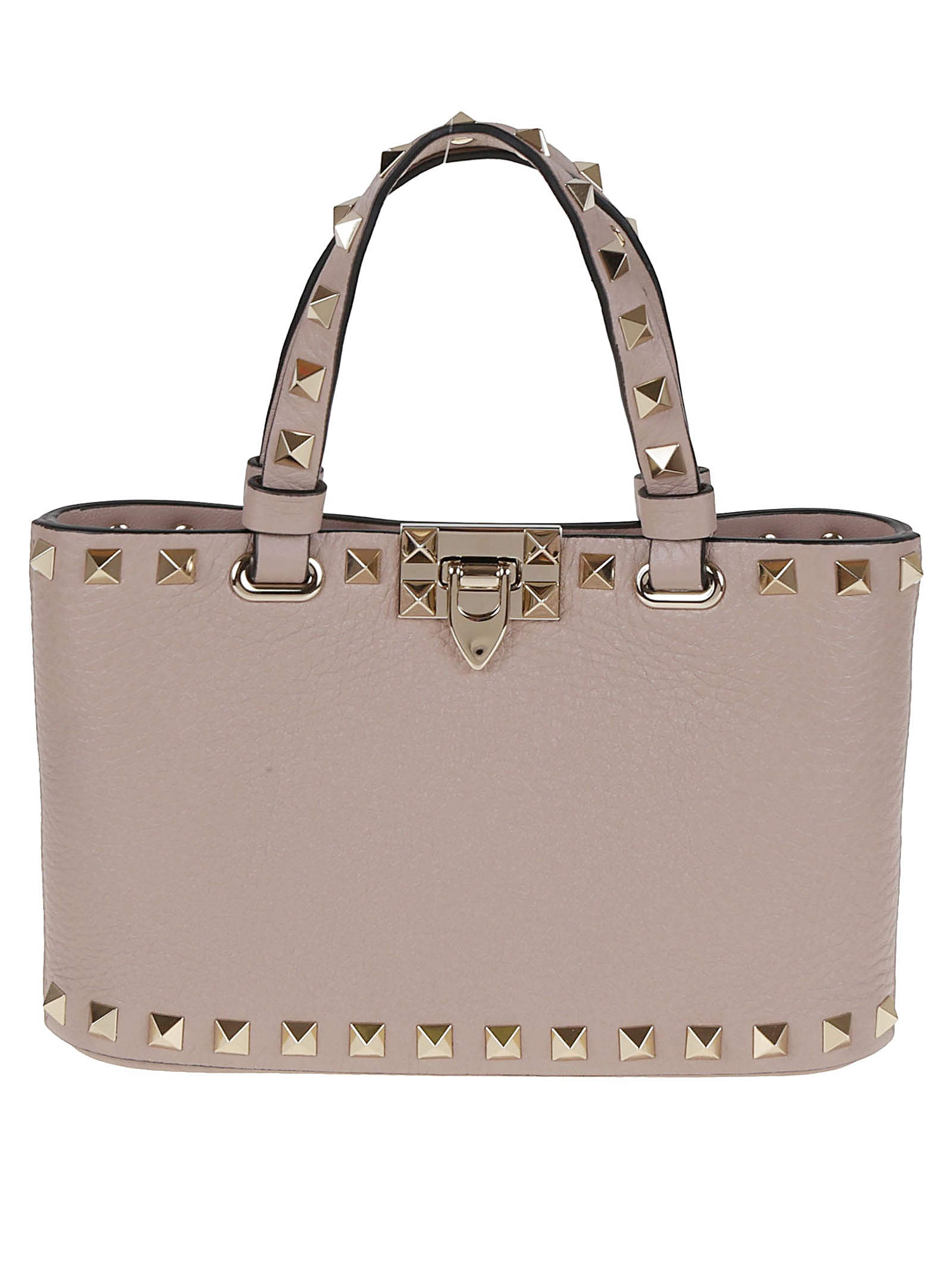 Valentino Garavani Mini Rockstud Shopping Bag In Neutral