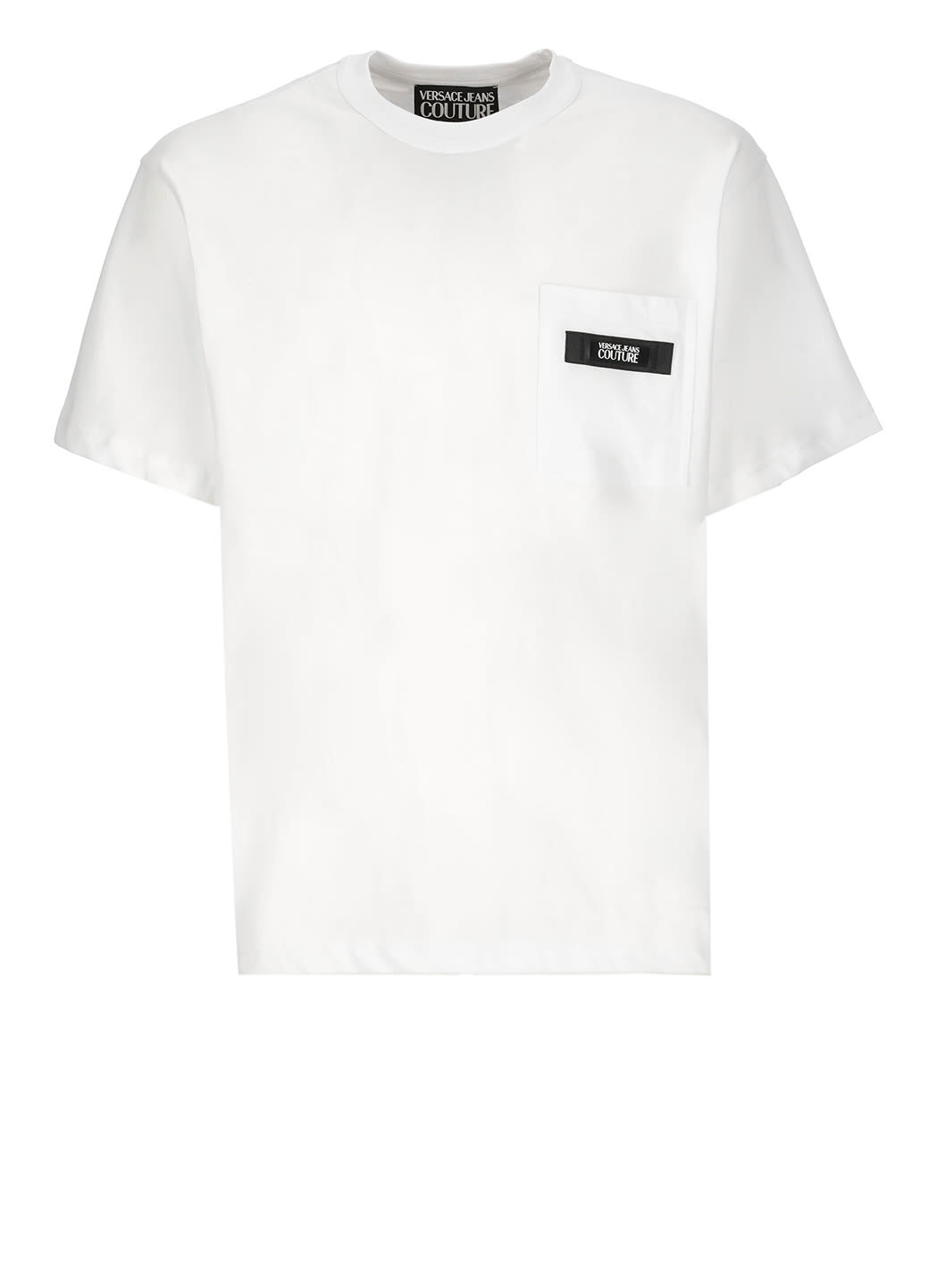 VERSACE JEANS COUTURE T-SHIRT WITH PATCH LOGO