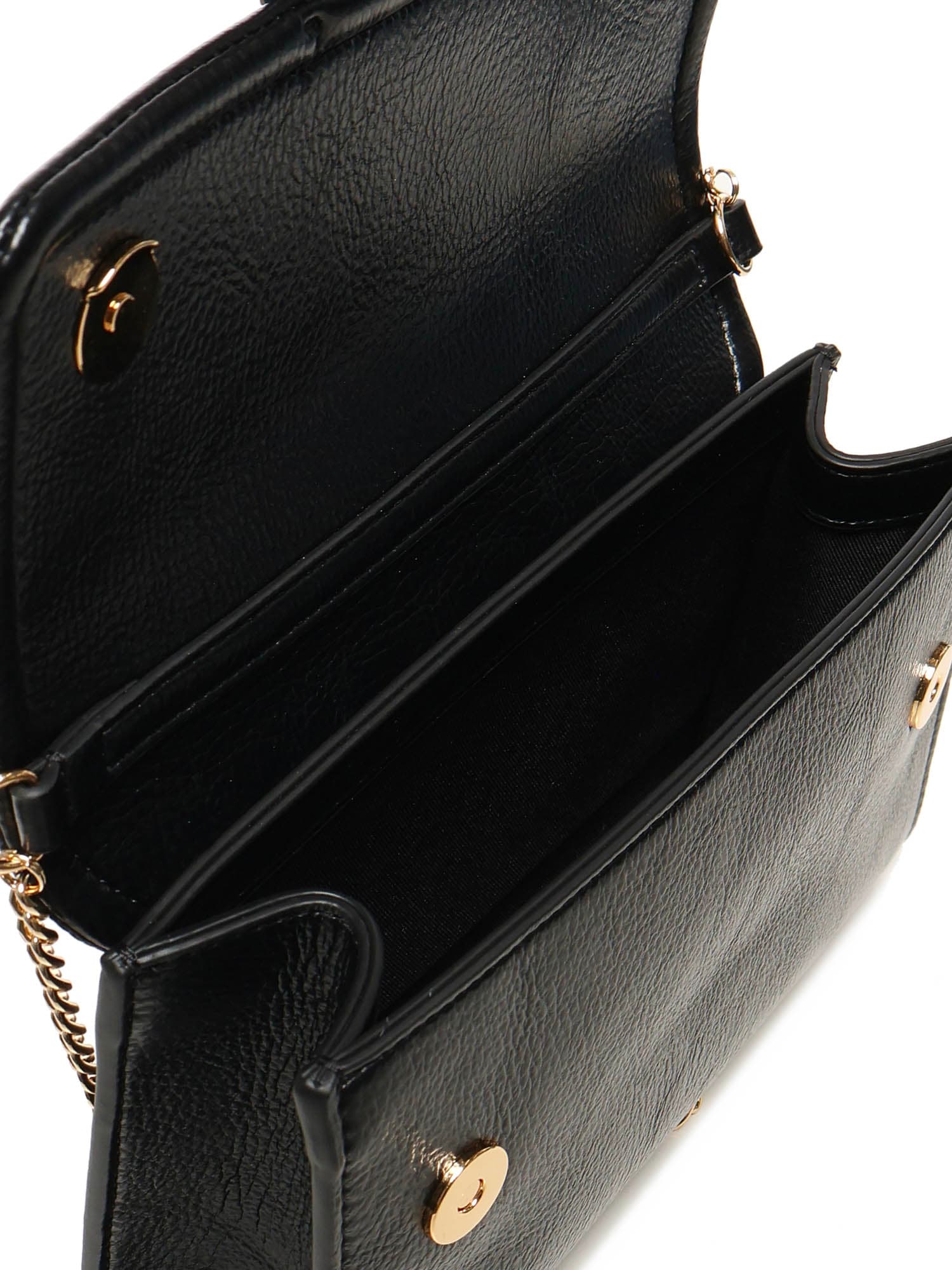 Love Moschino Logo Shoulder Bag In Black