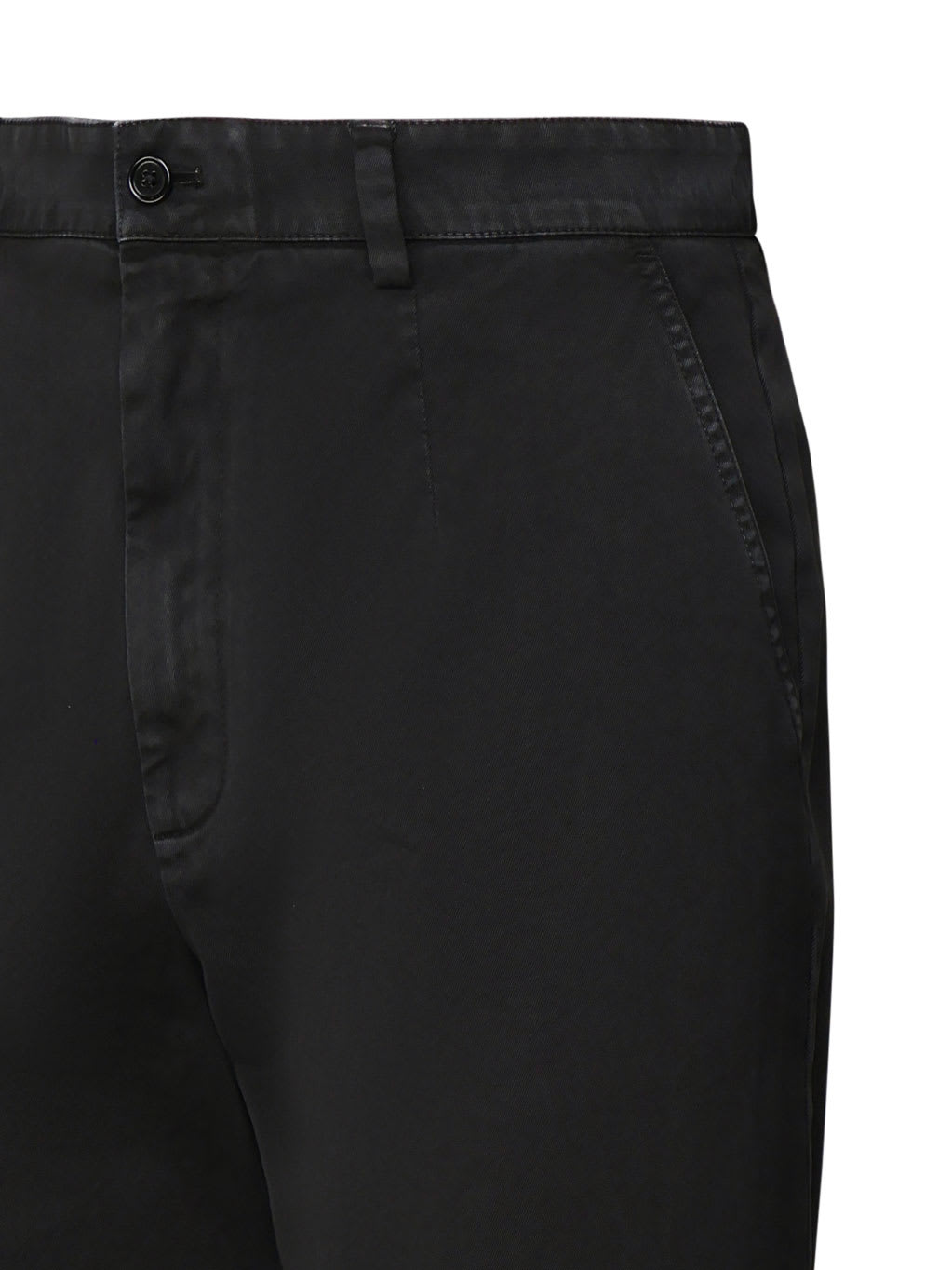 Shop Dolce & Gabbana Gabardine Cotton Trousers In Black