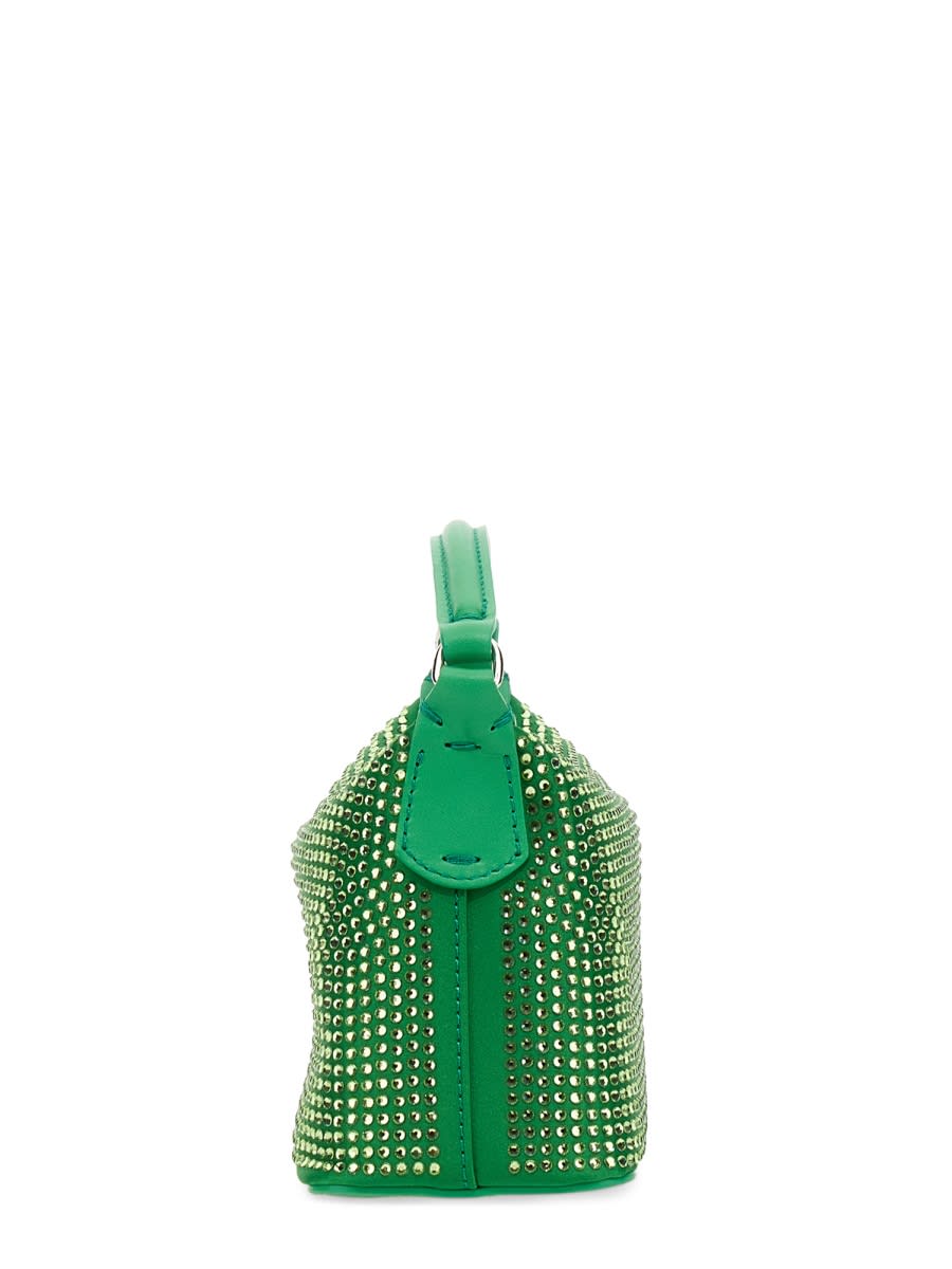 Shop Liu •jo Hobo Rhinestones Bag In Green