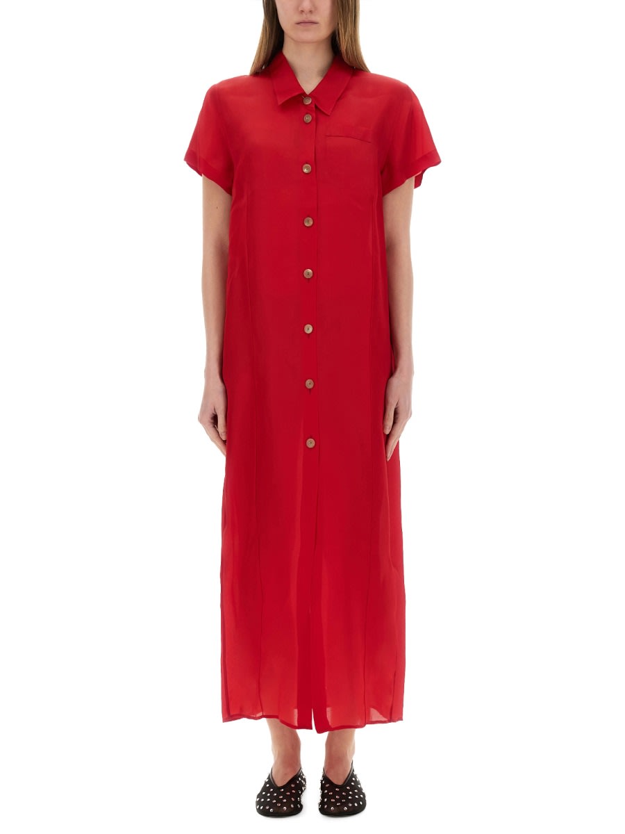 Khaite "effy" Dress In Red