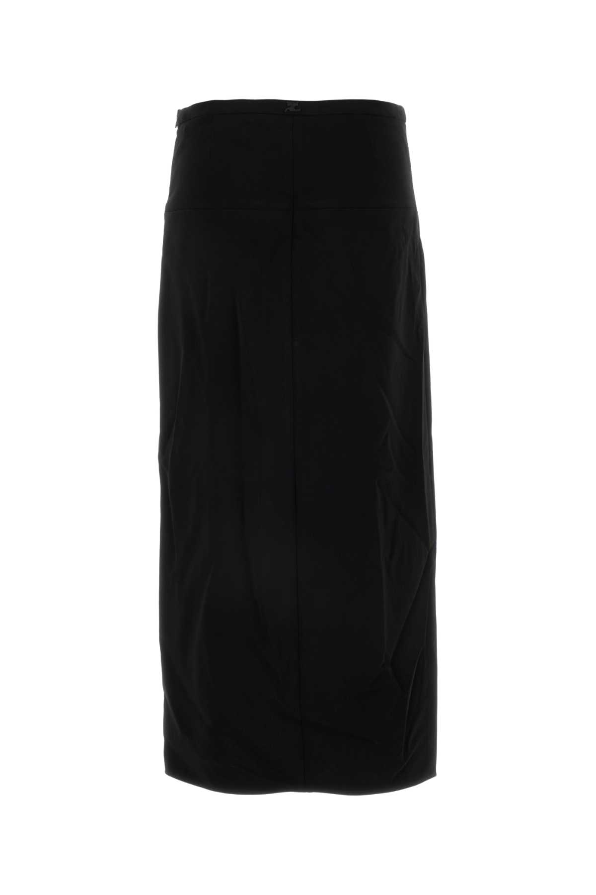 Courrèges Courreges Black Polyester Blend Skirt In Black