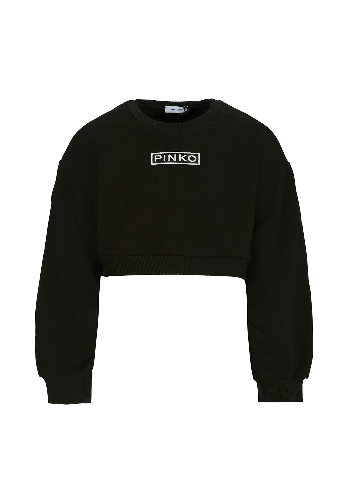 Pinko Logo-embroidery Sweatshirt In Black