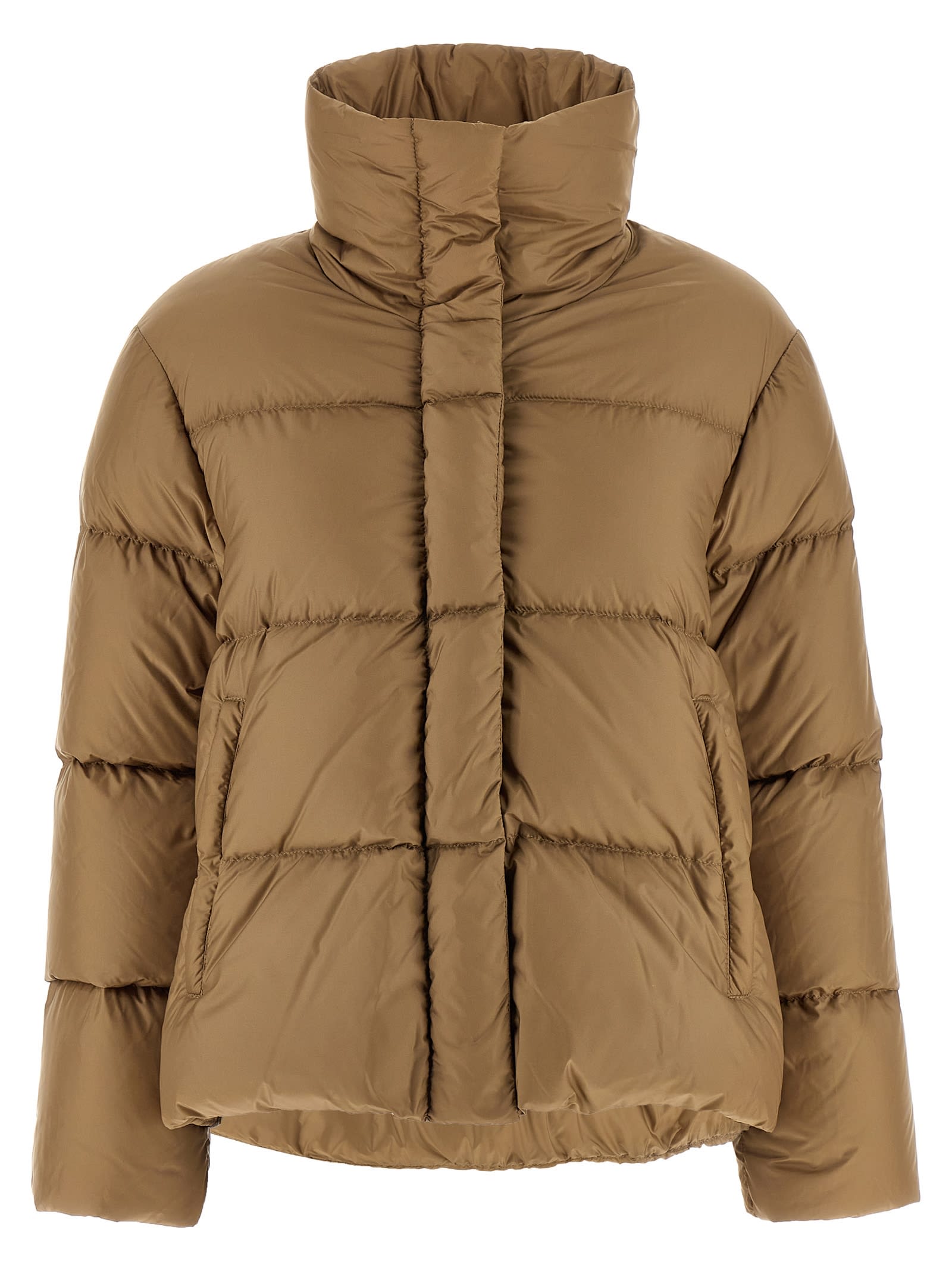 Max Mara The Cube Seica Down Jacket In Brown