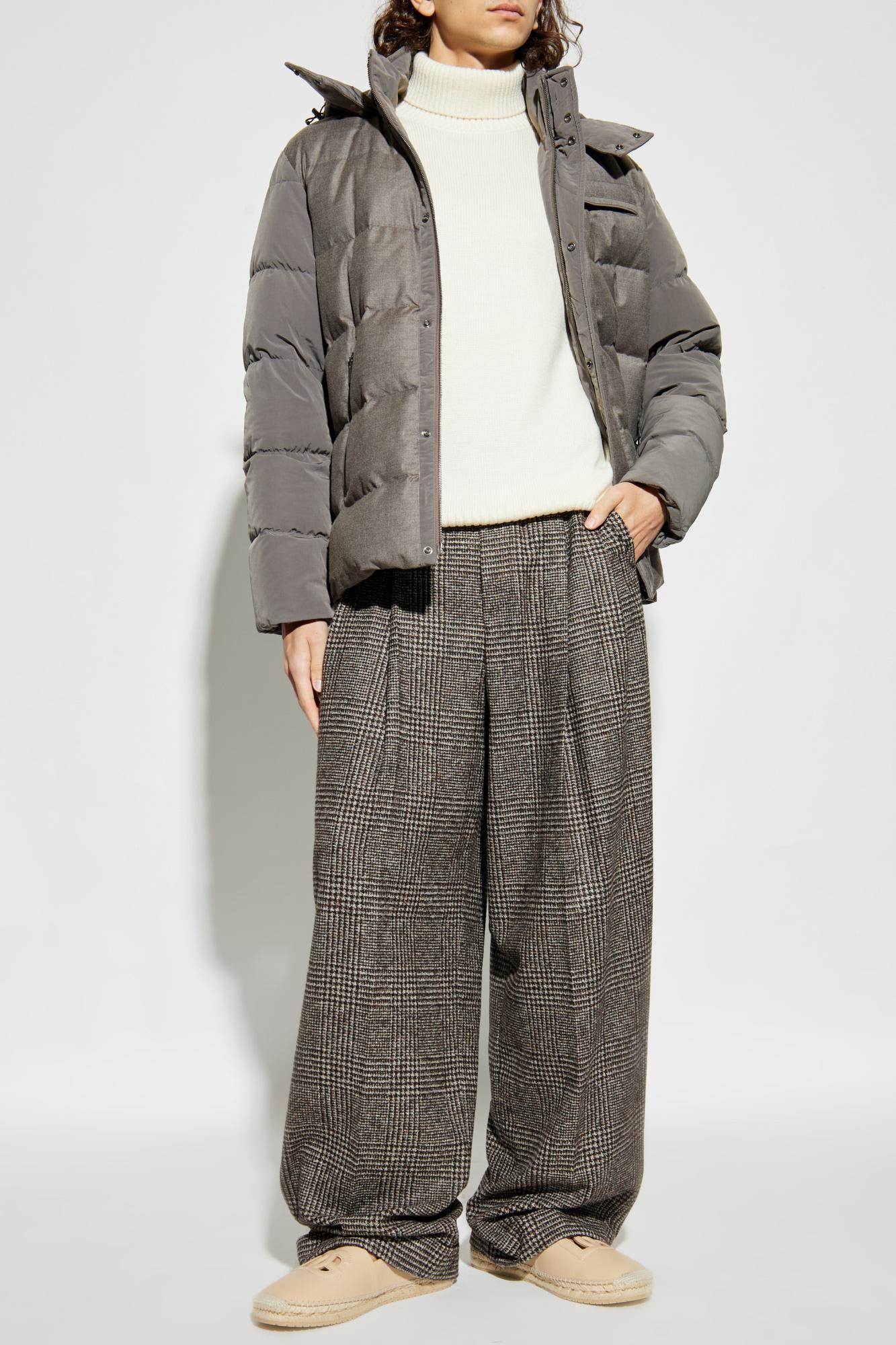 Paul&amp;shark Paul & Shark Down Jacket With Detachable Hood In Brown