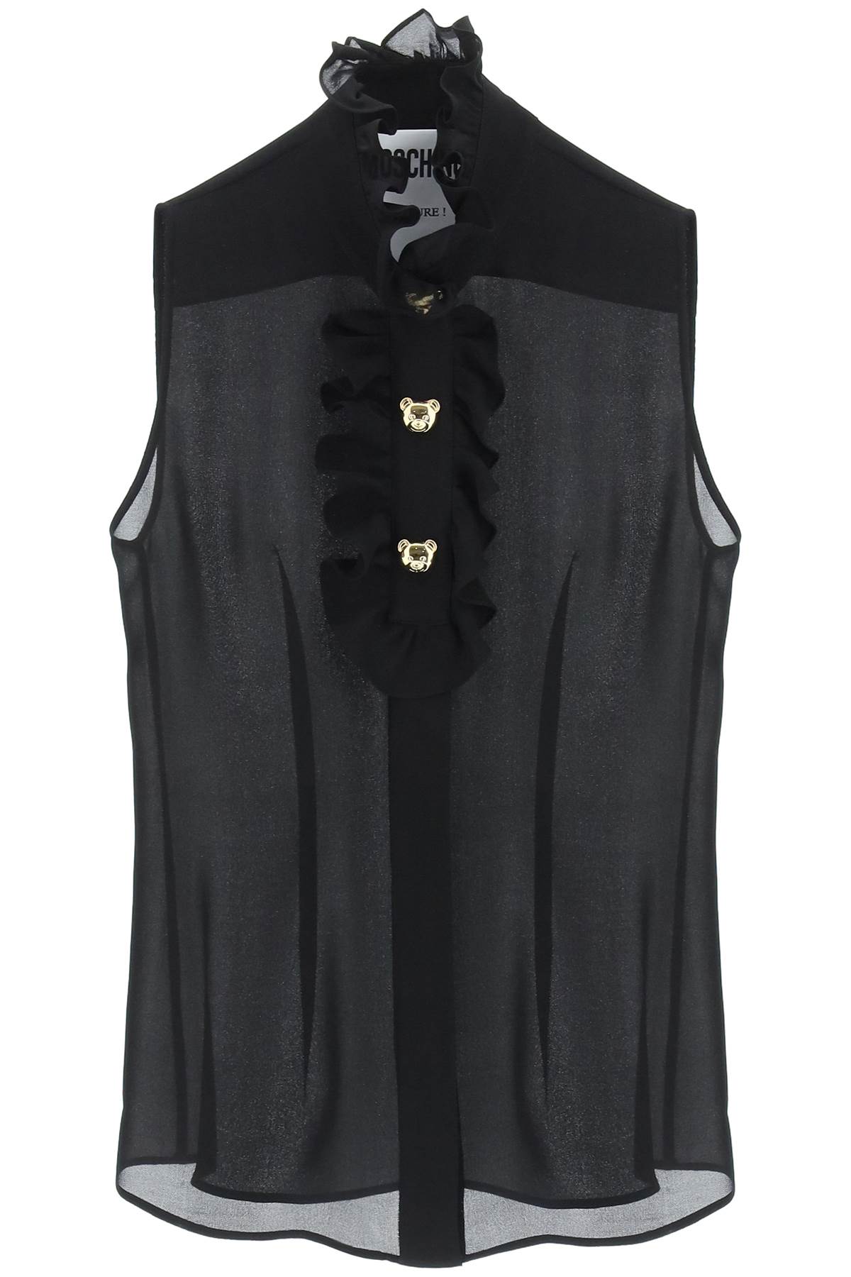 Moschino Sleeveless Shirt With Teddy Buttons
