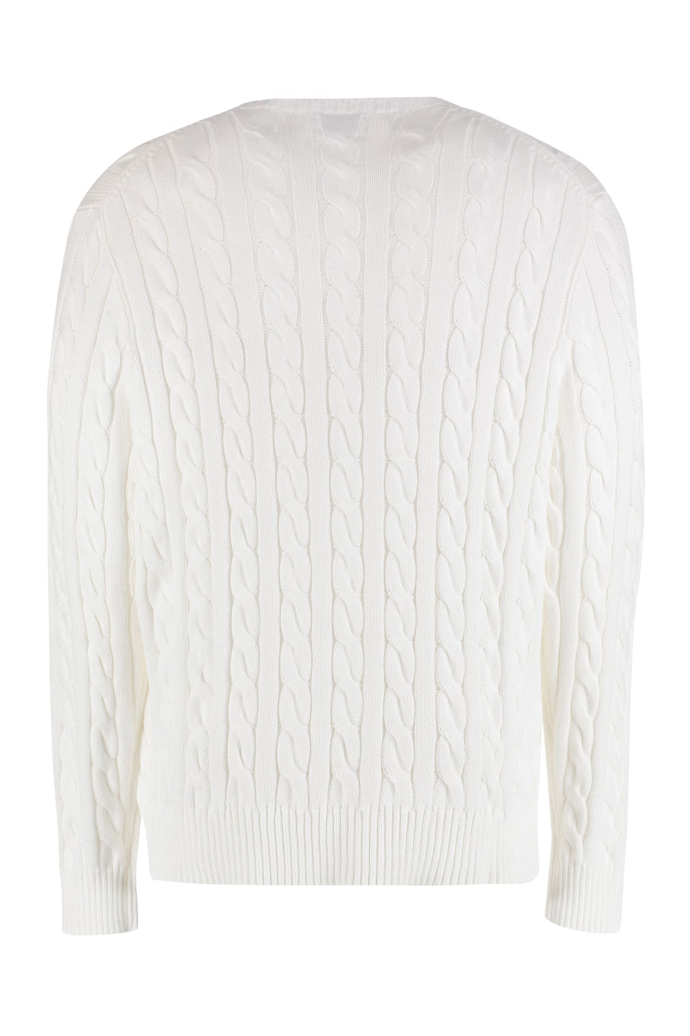 Shop Ralph Lauren Cable Knit Pullover In White
