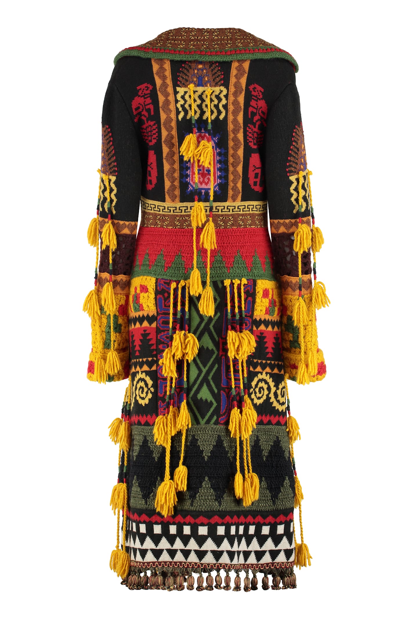 Etro Wool Blend Maxi-cardigan In Multi