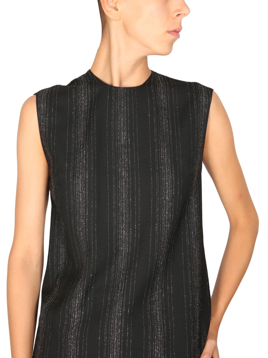 Shop Stella Mccartney Lurex Tailored Top In Black
