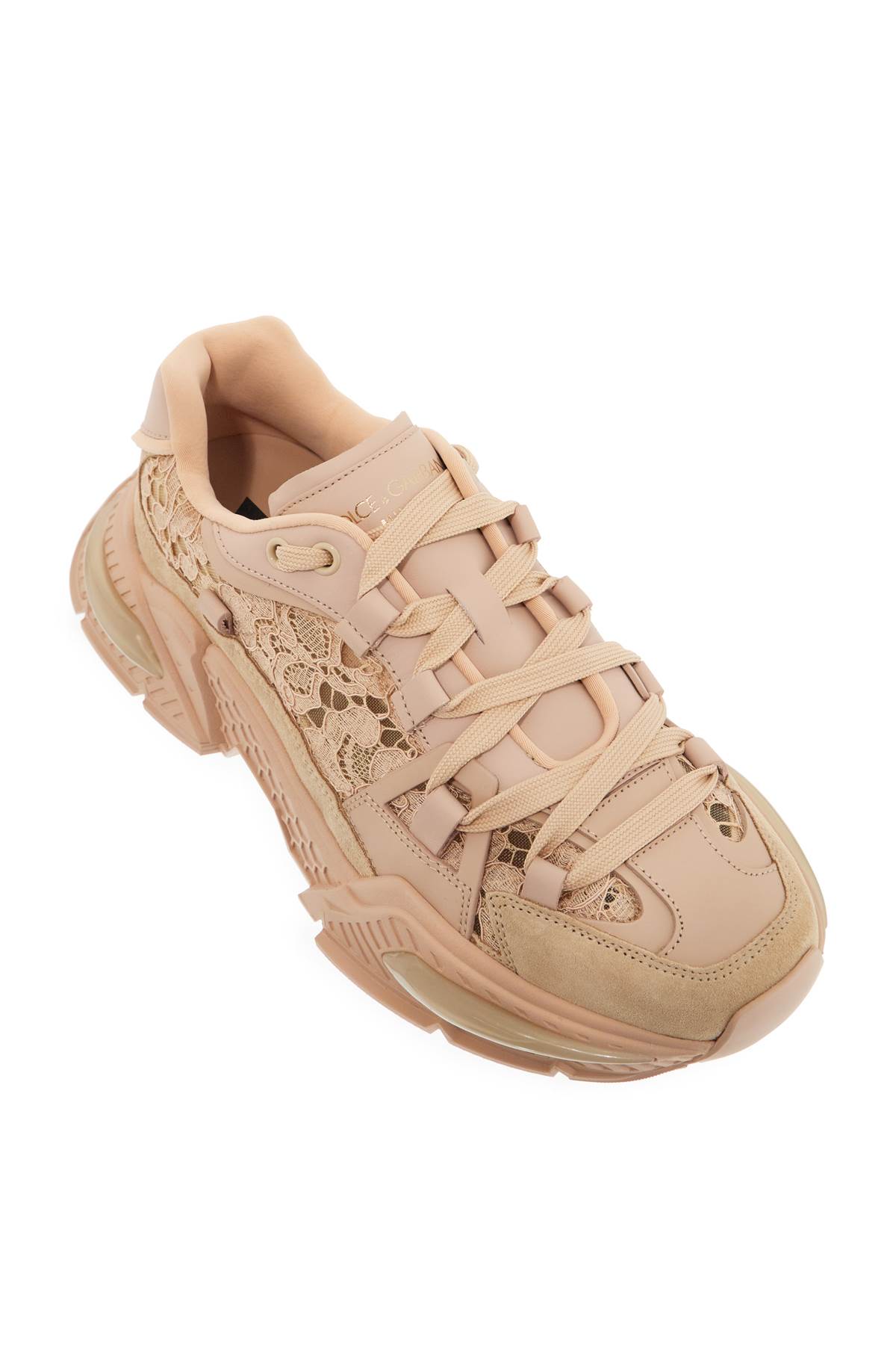 Shop Dolce & Gabbana Airmaster Sneakers In Neutrals/pink