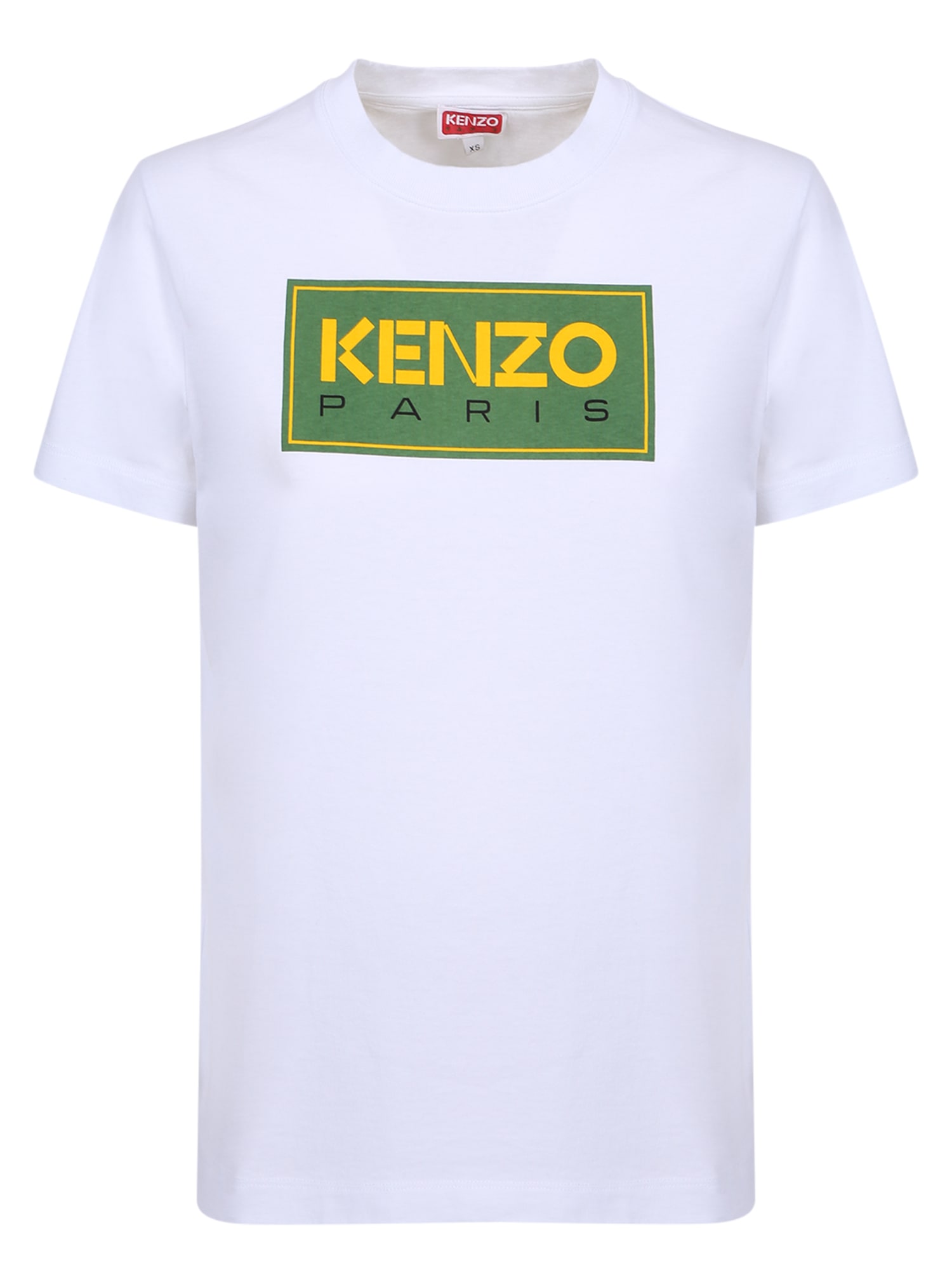 KENZO LOGO-PRINT WHITE T-SHIRT