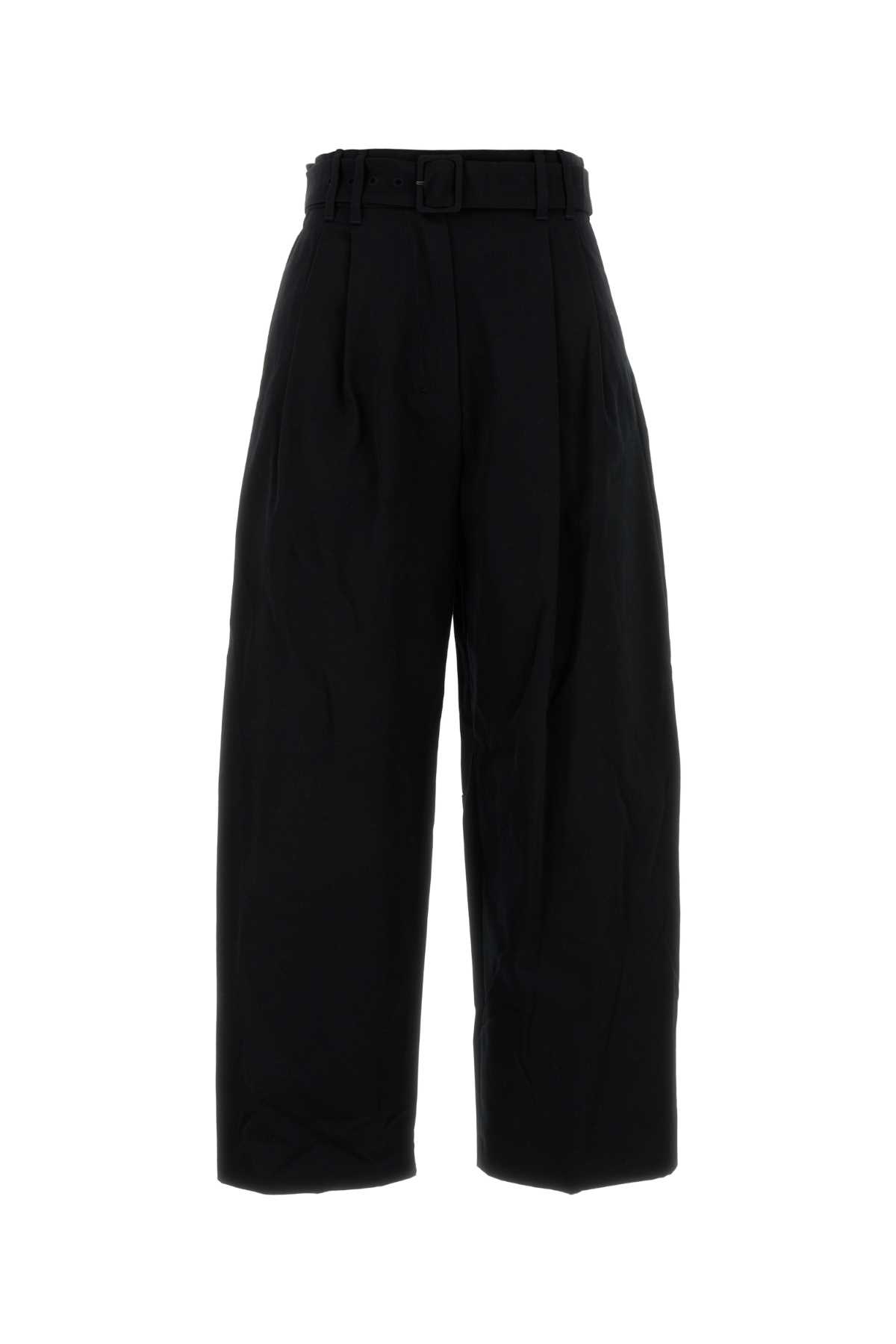 'S Max Mara Black Cotton Dina Pant