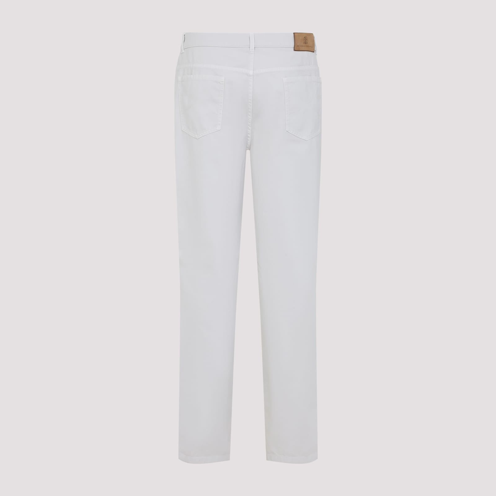Brunello Cucinelli Cotton Jeans 5-pockets Construction In White