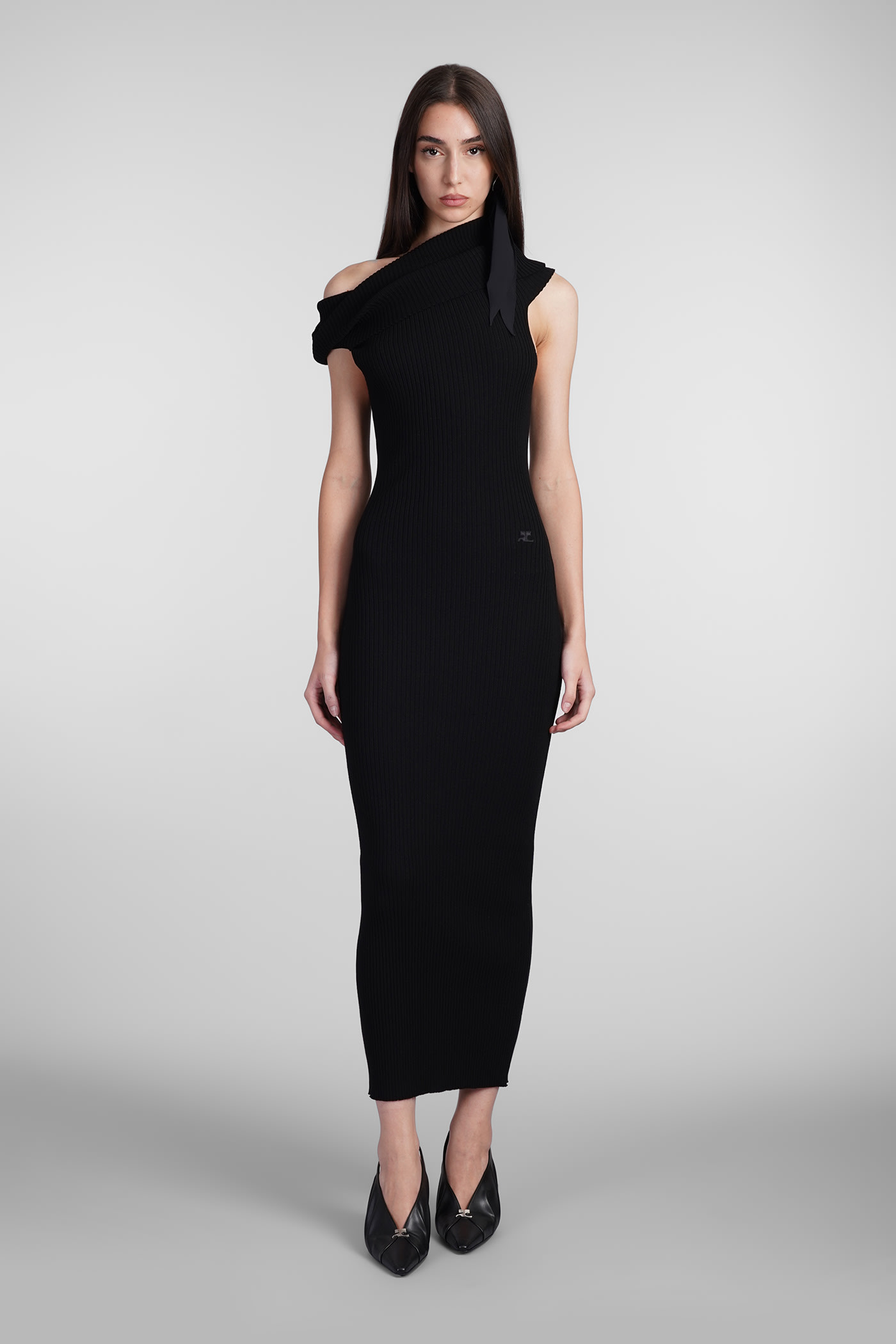 Courrèges Dress In Black Viscose