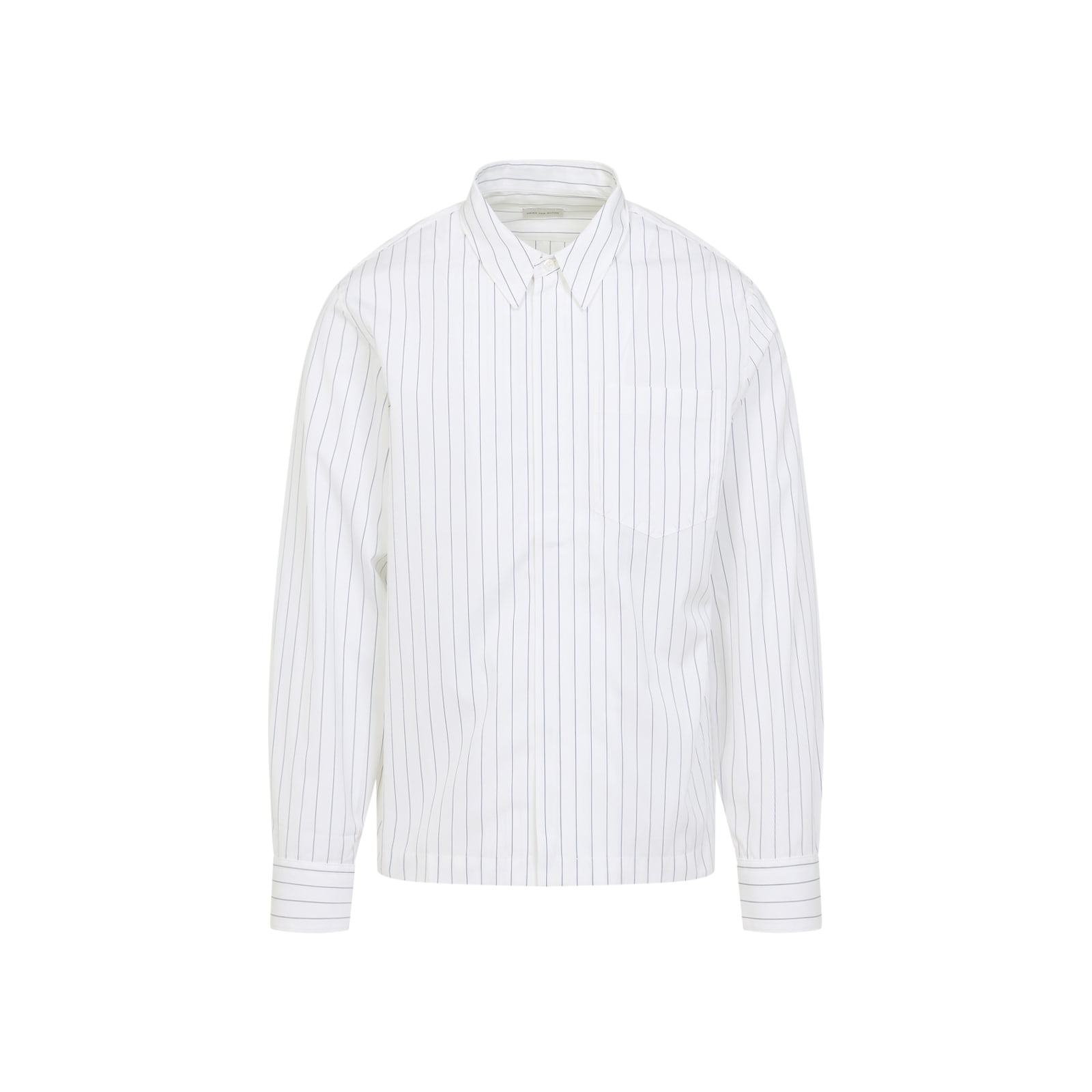 Dries Van Noten Corran Shirt With Back Yoke And Front Pocket In White
